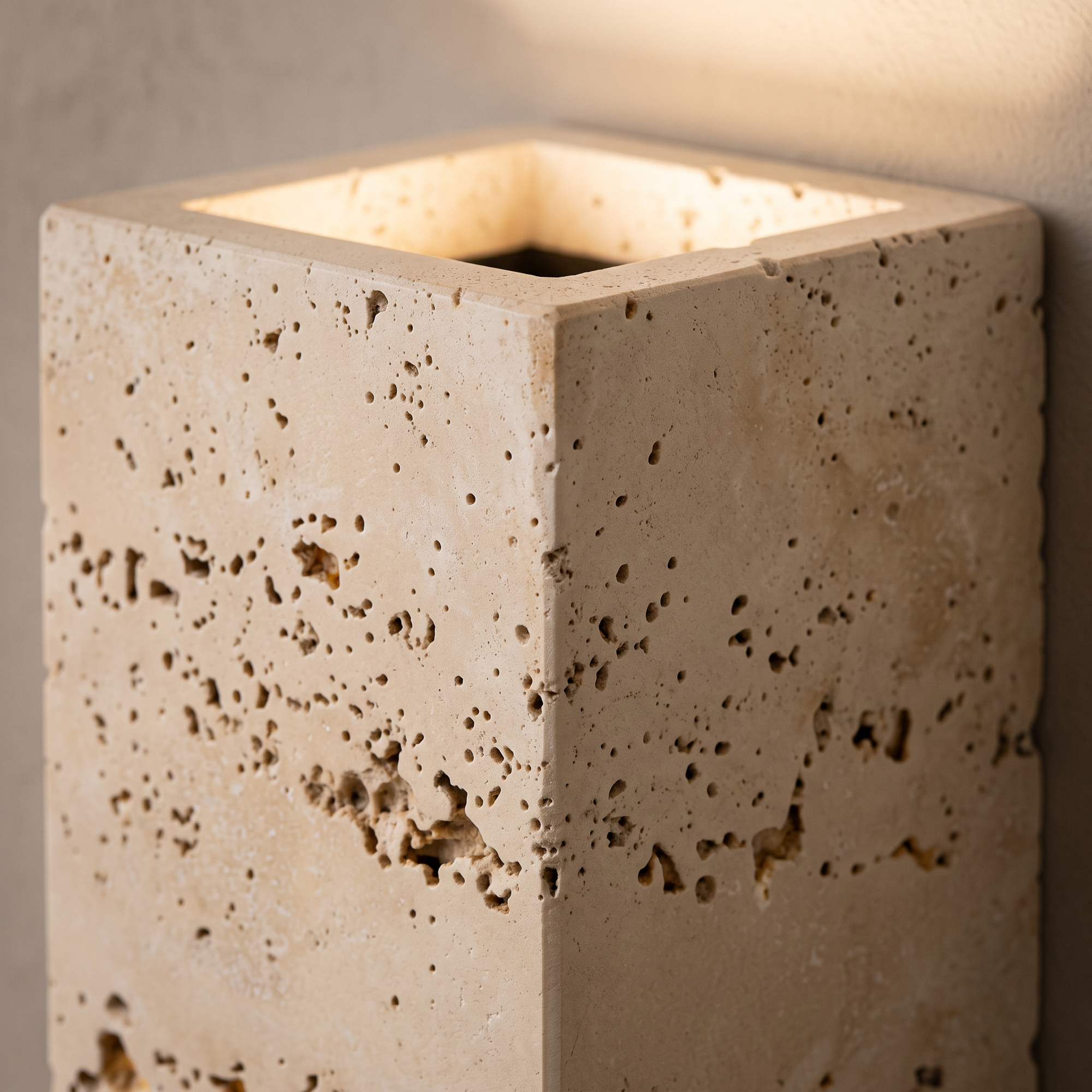 tor travertine wall light