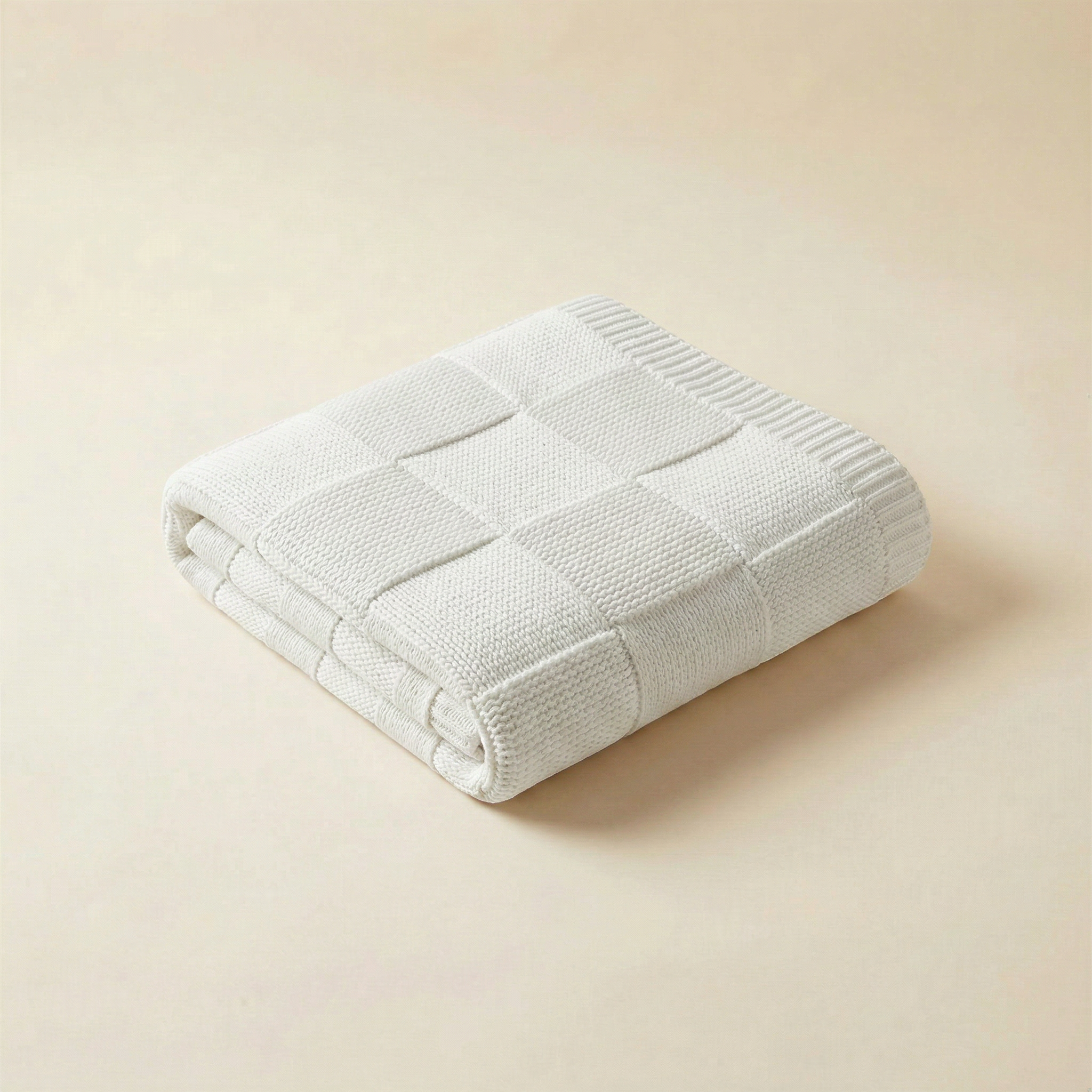 cotton knitted throw