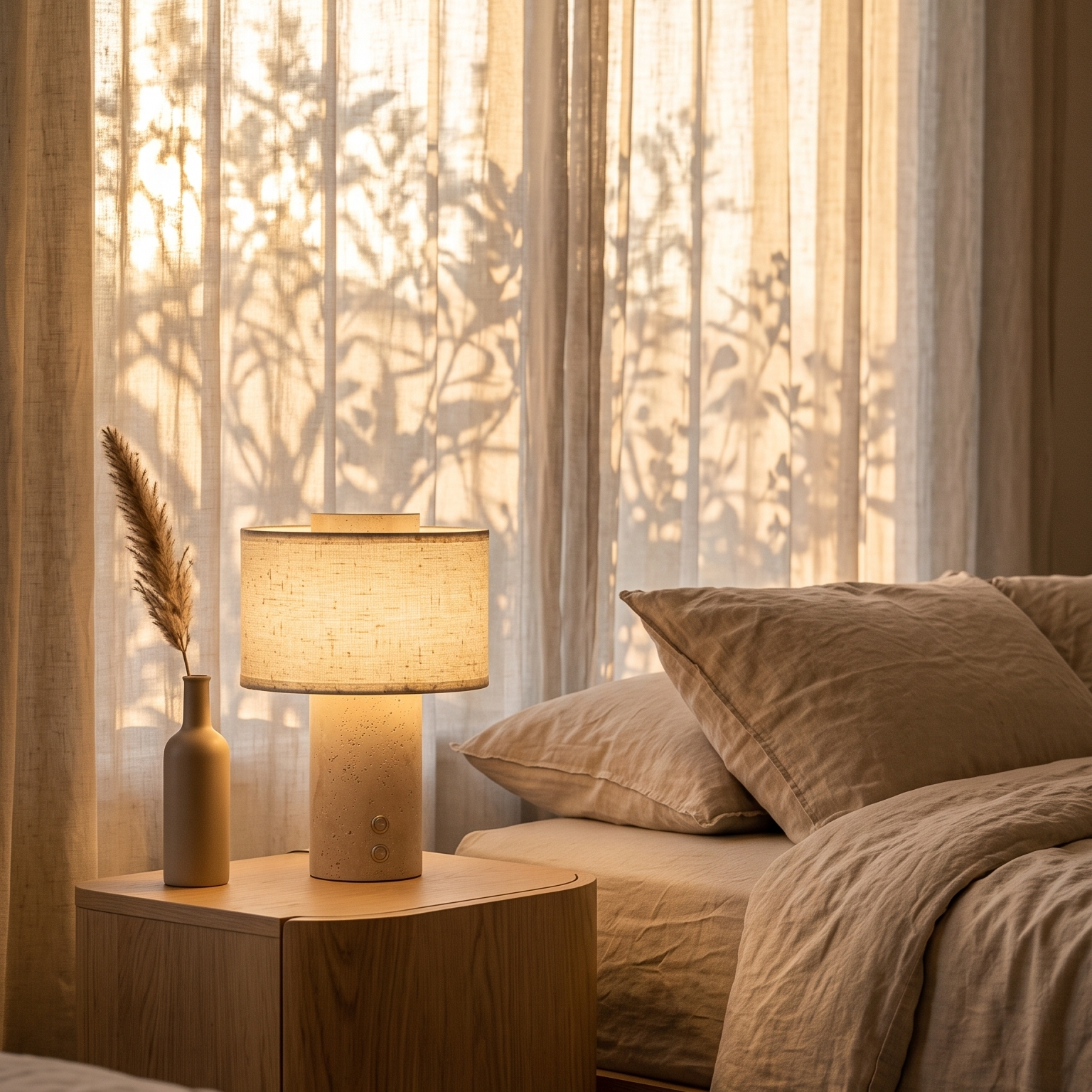 obi travertine lamp