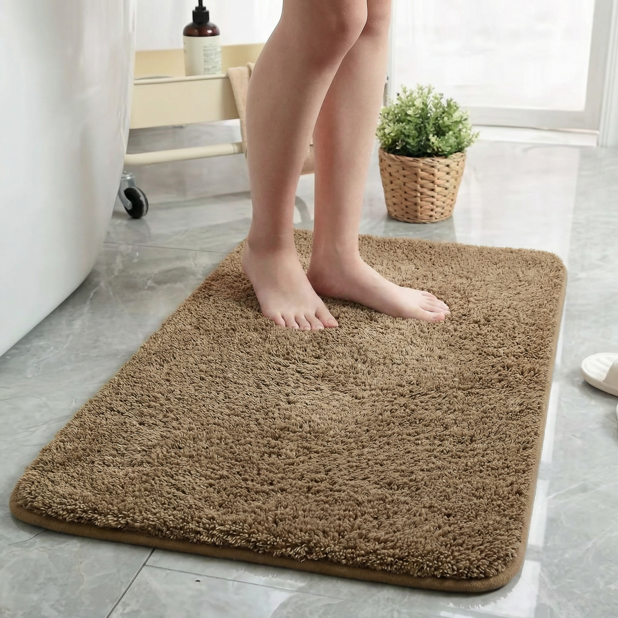 Memory foam quick dry bath mat