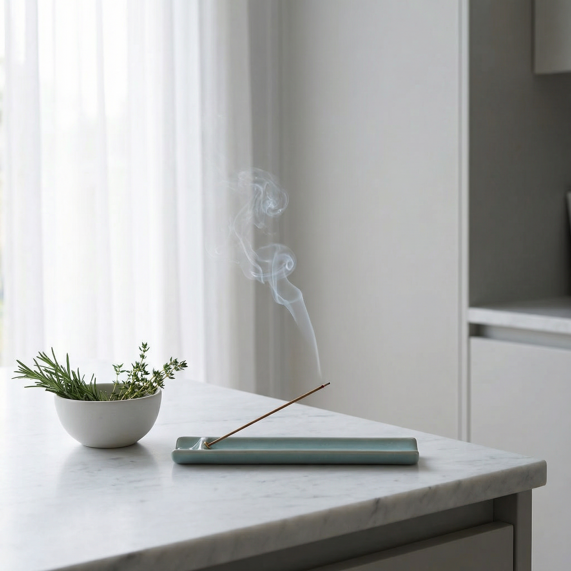 ceramic bamboo incense tray