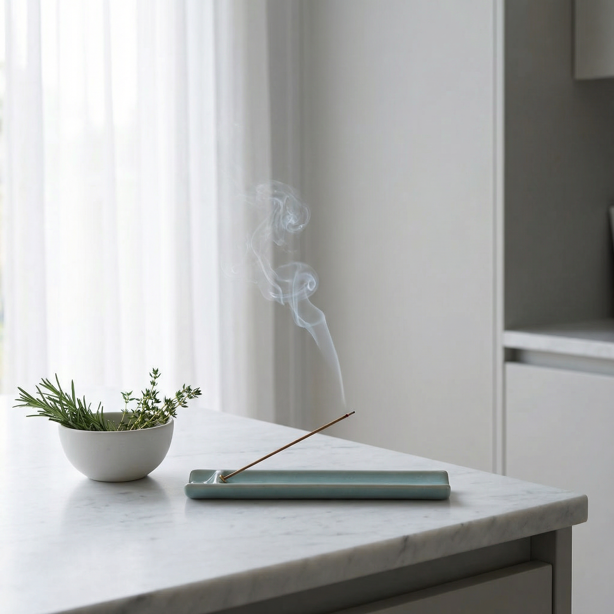 ceramic bamboo incense tray