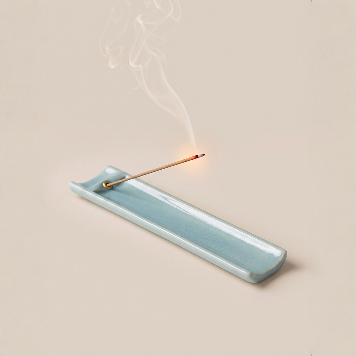 ceramic bamboo incense tray