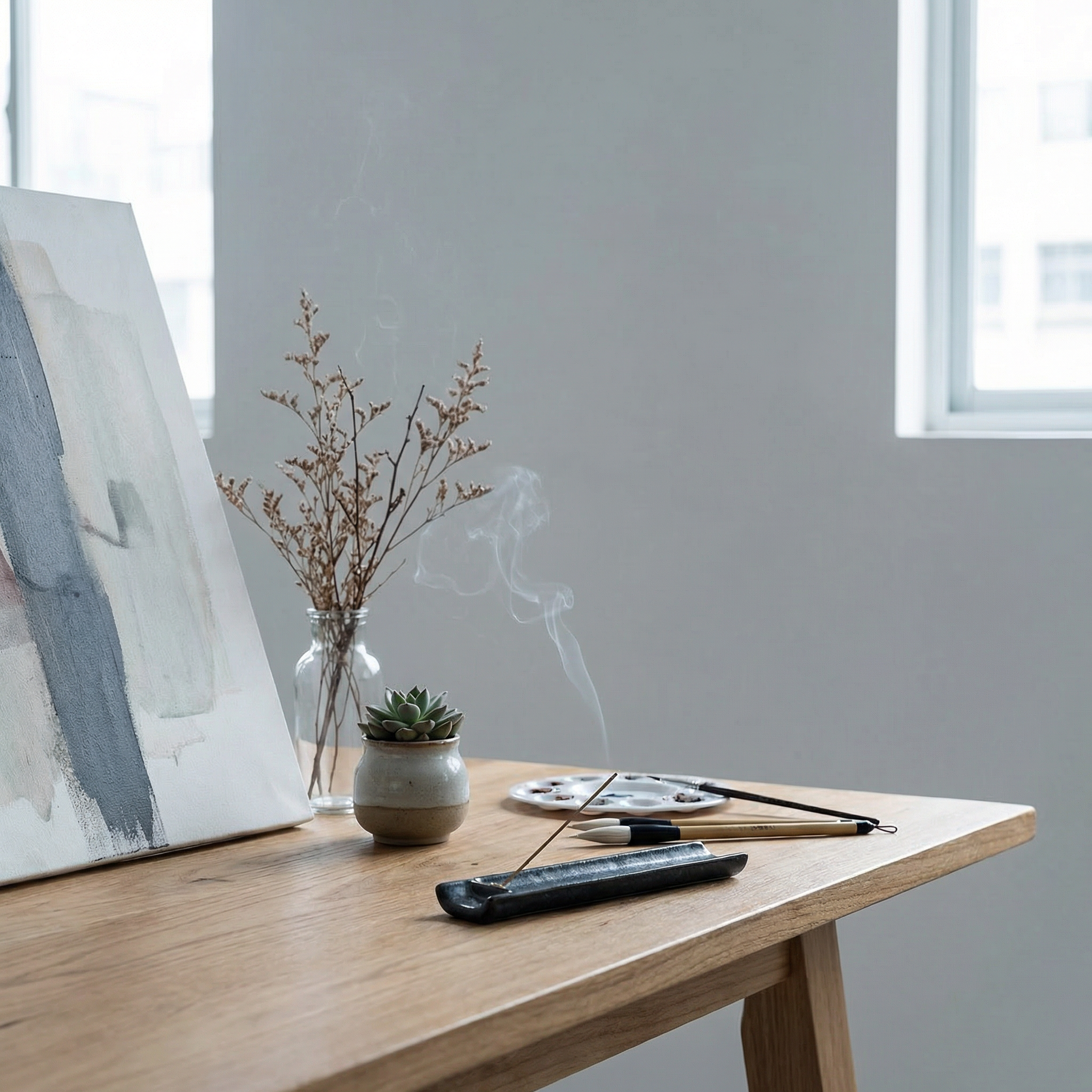 ceramic bamboo incense tray