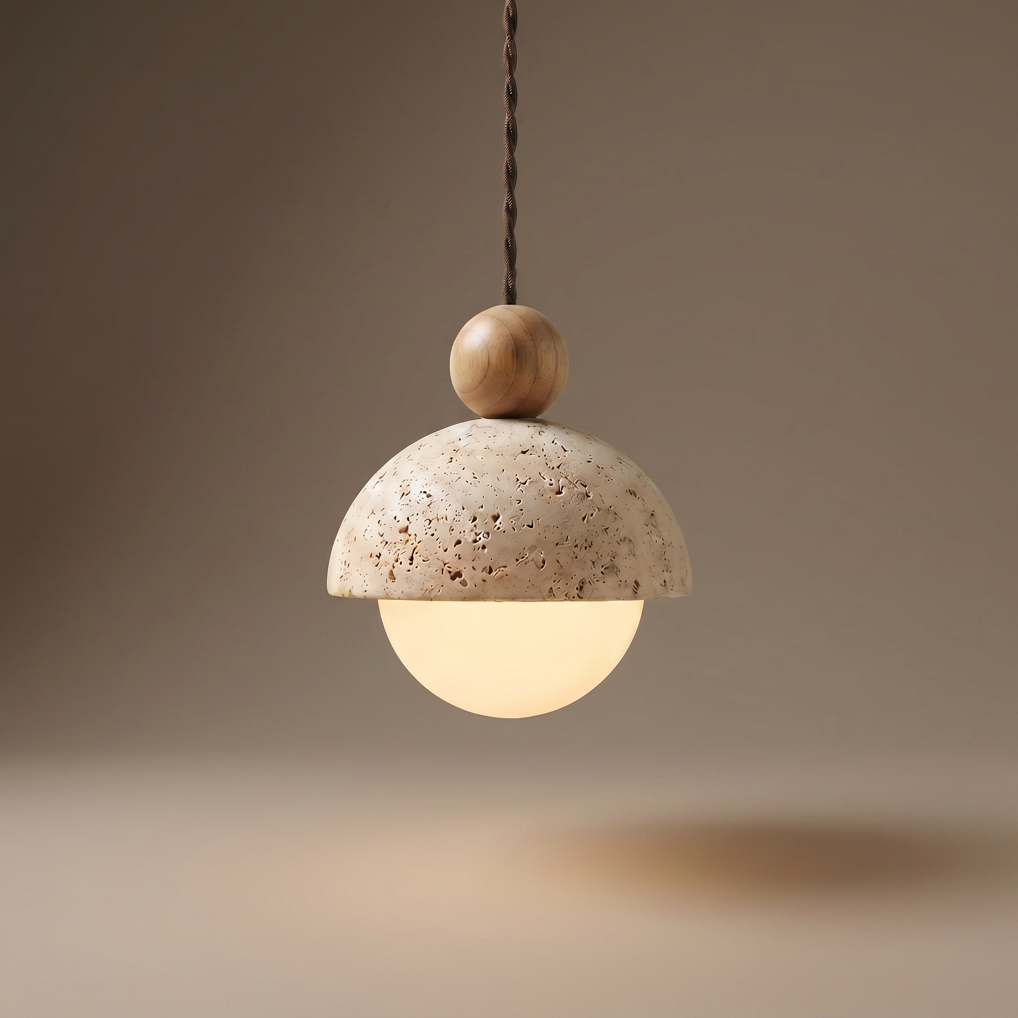 kura travertine pendant light