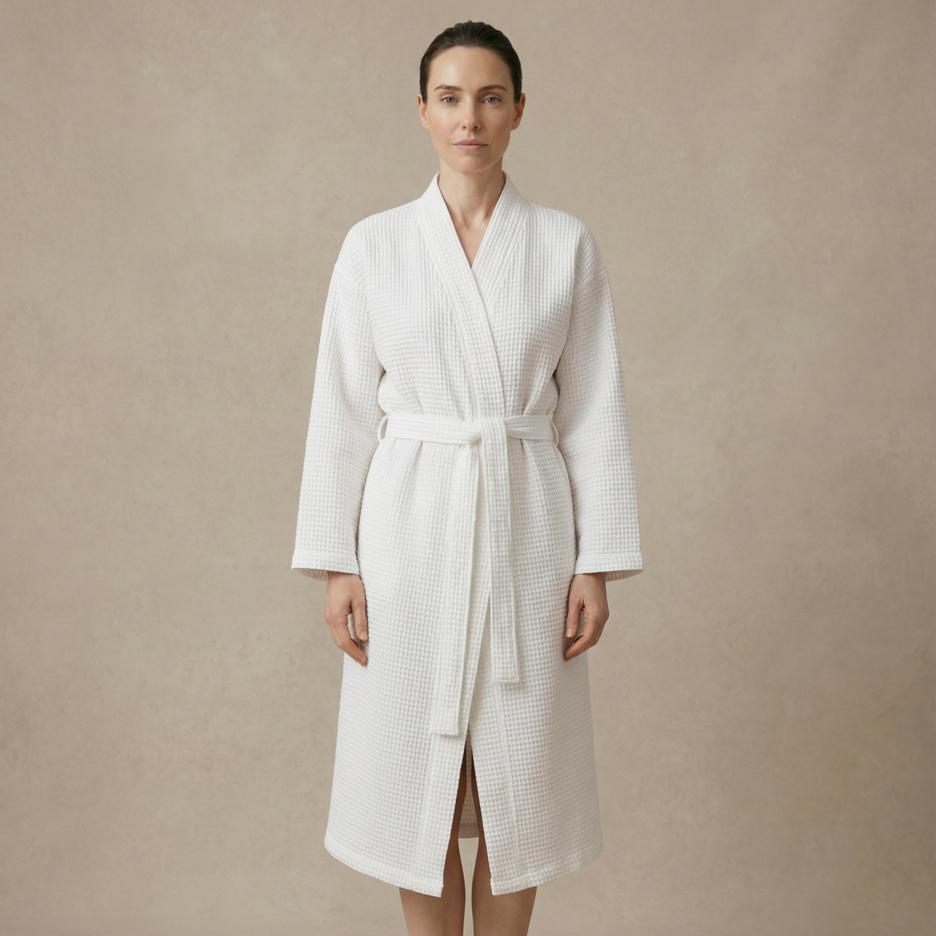 cotton waffle dressing gown