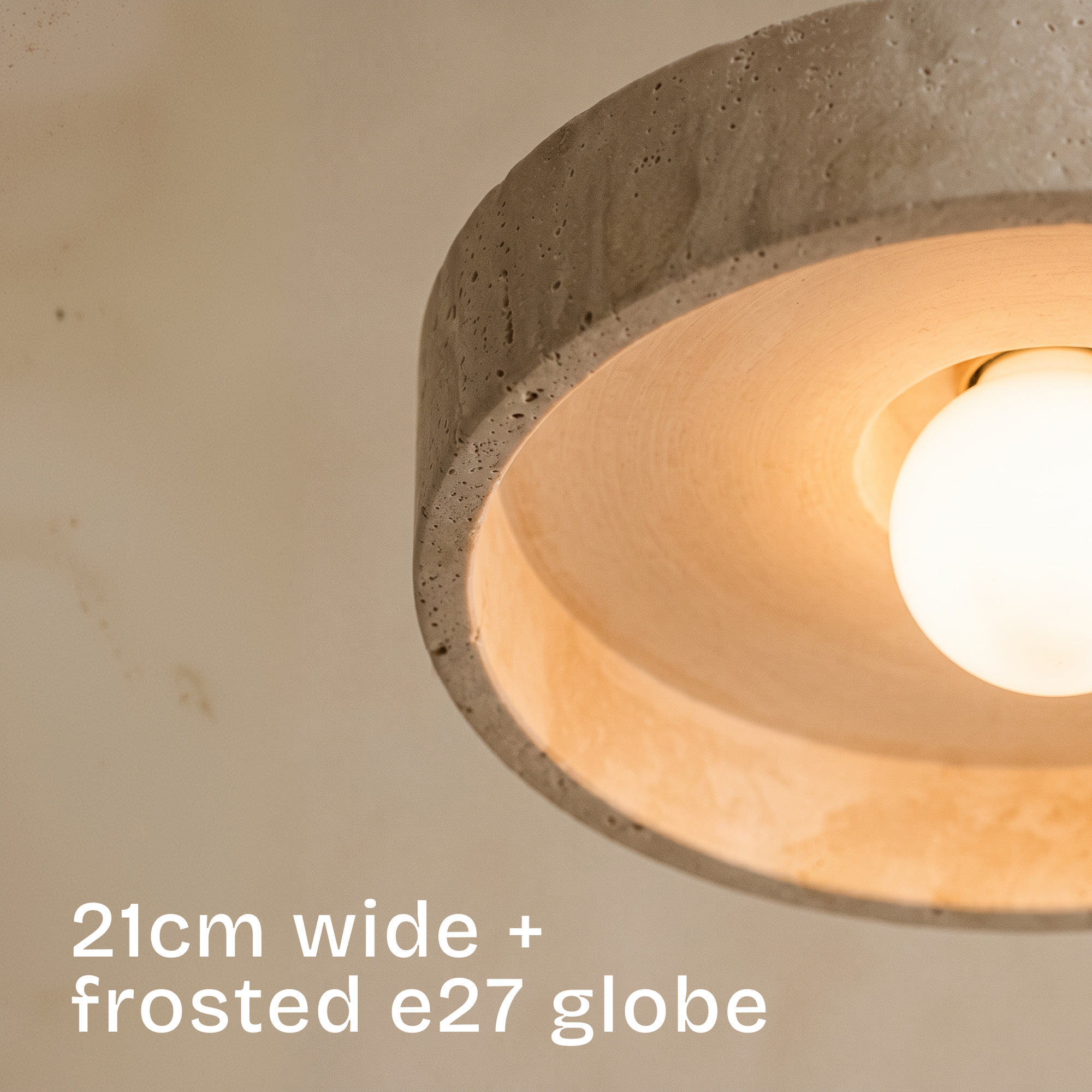 ishi travertine pendant light