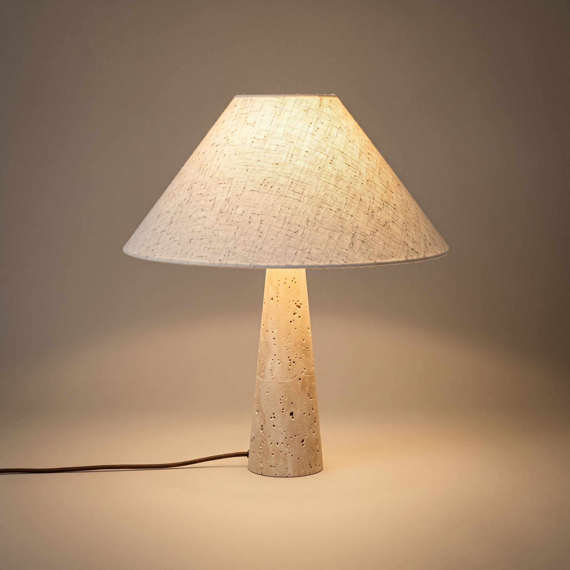 fell travertine lamp