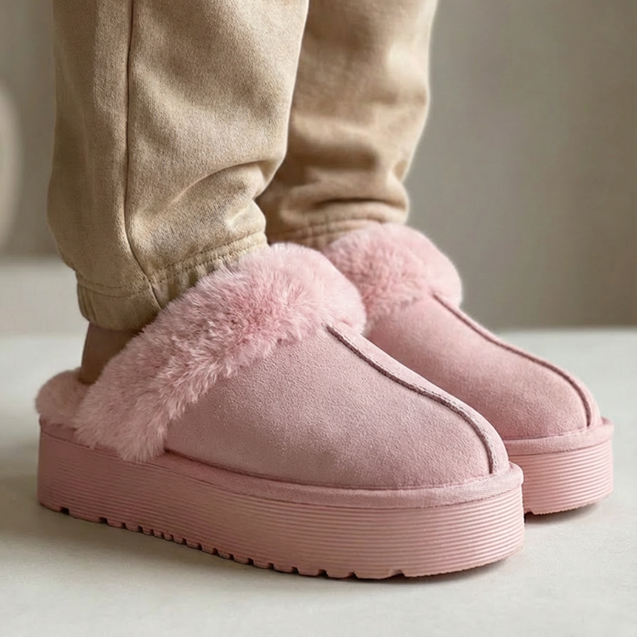 plush indoor slippers