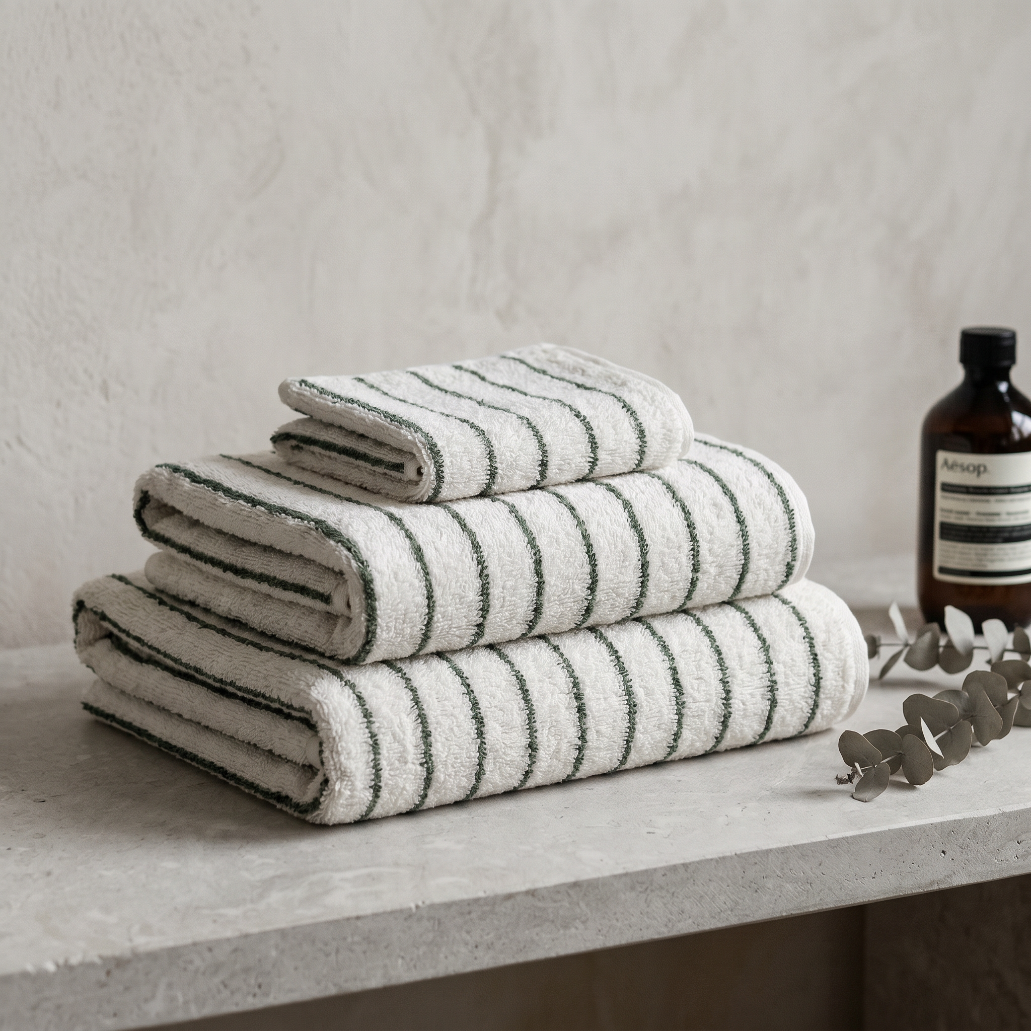 ren striped towel set