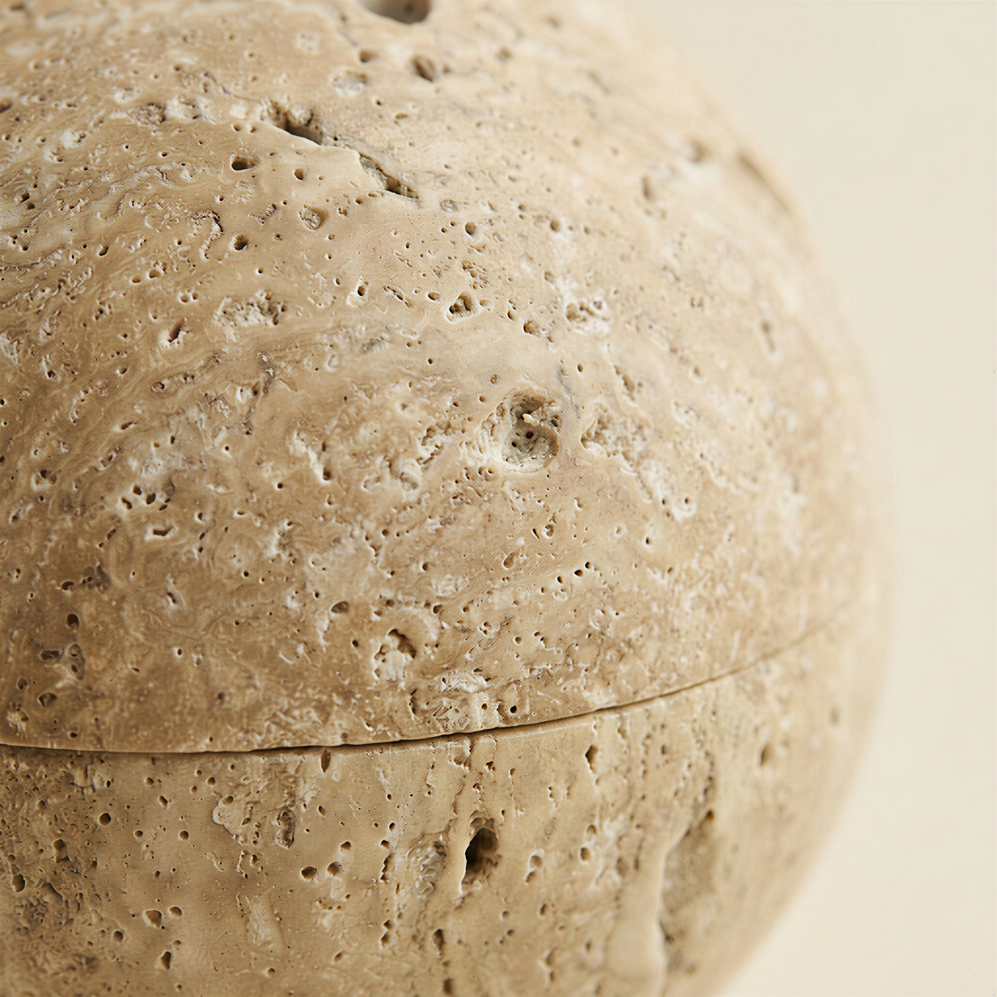 sfera travertine incense burner