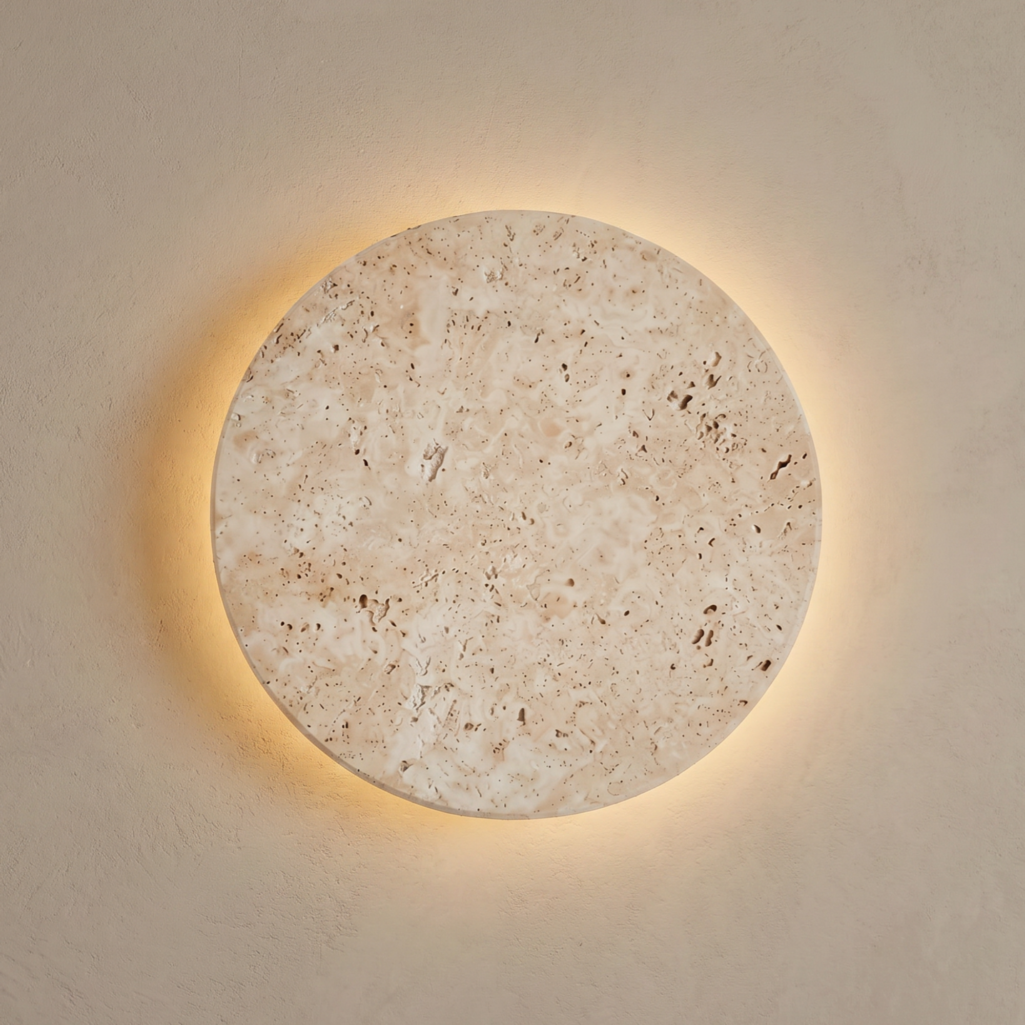 sol travertine wall light