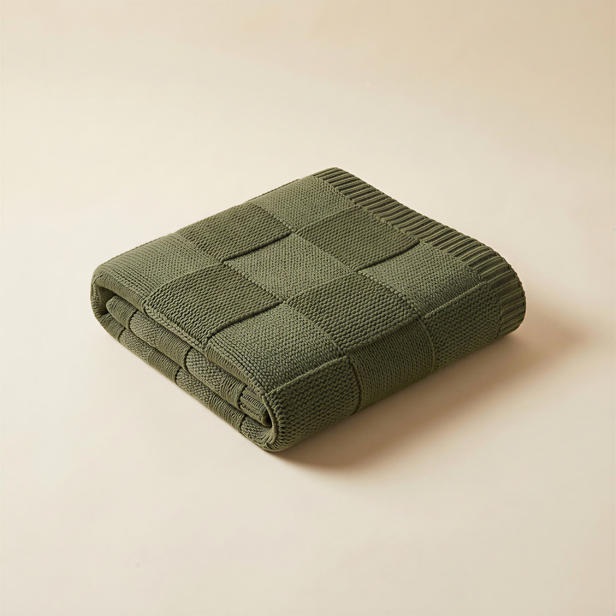 cotton knitted throw