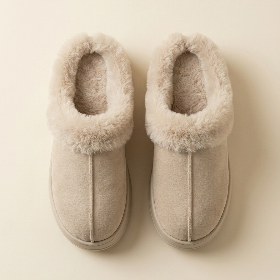 plush indoor slippers