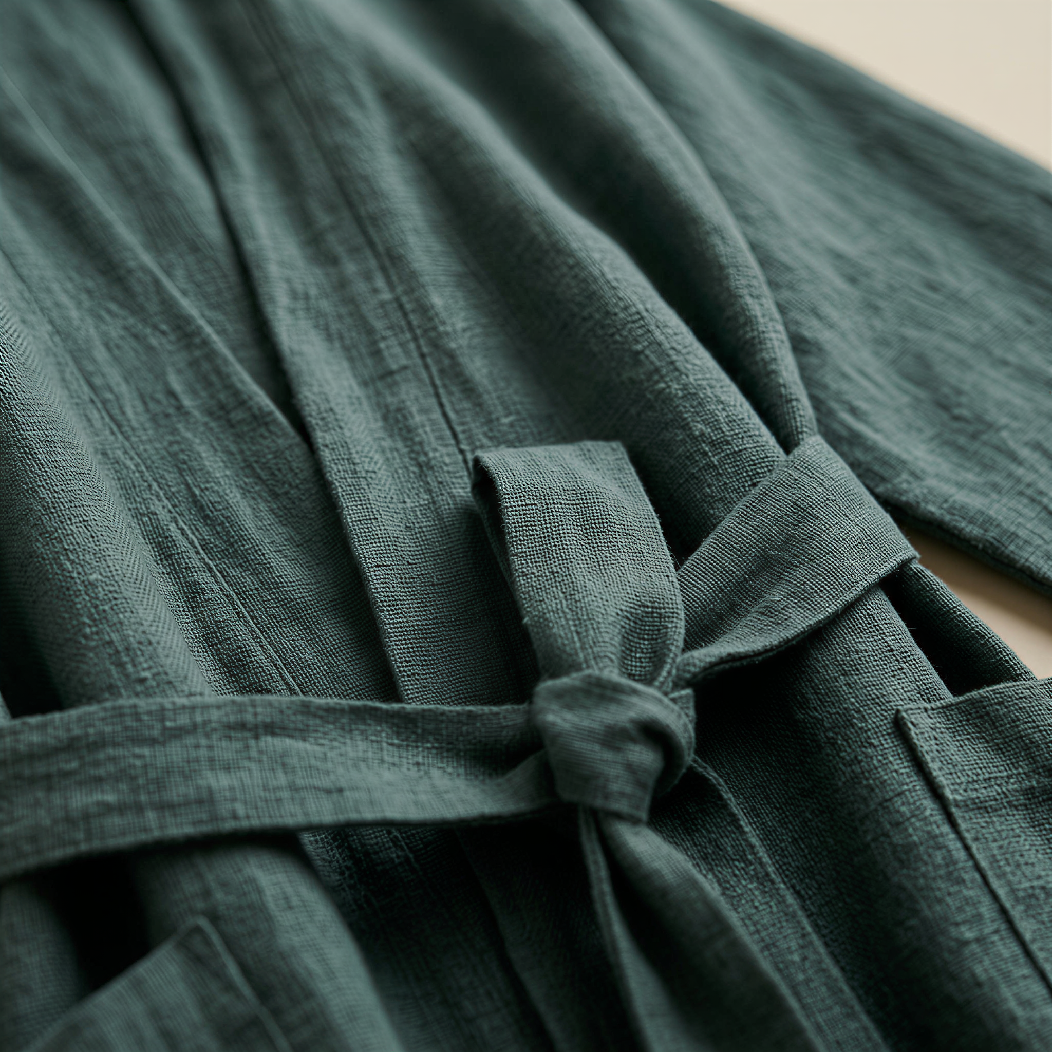 linen cotton dressing gown
