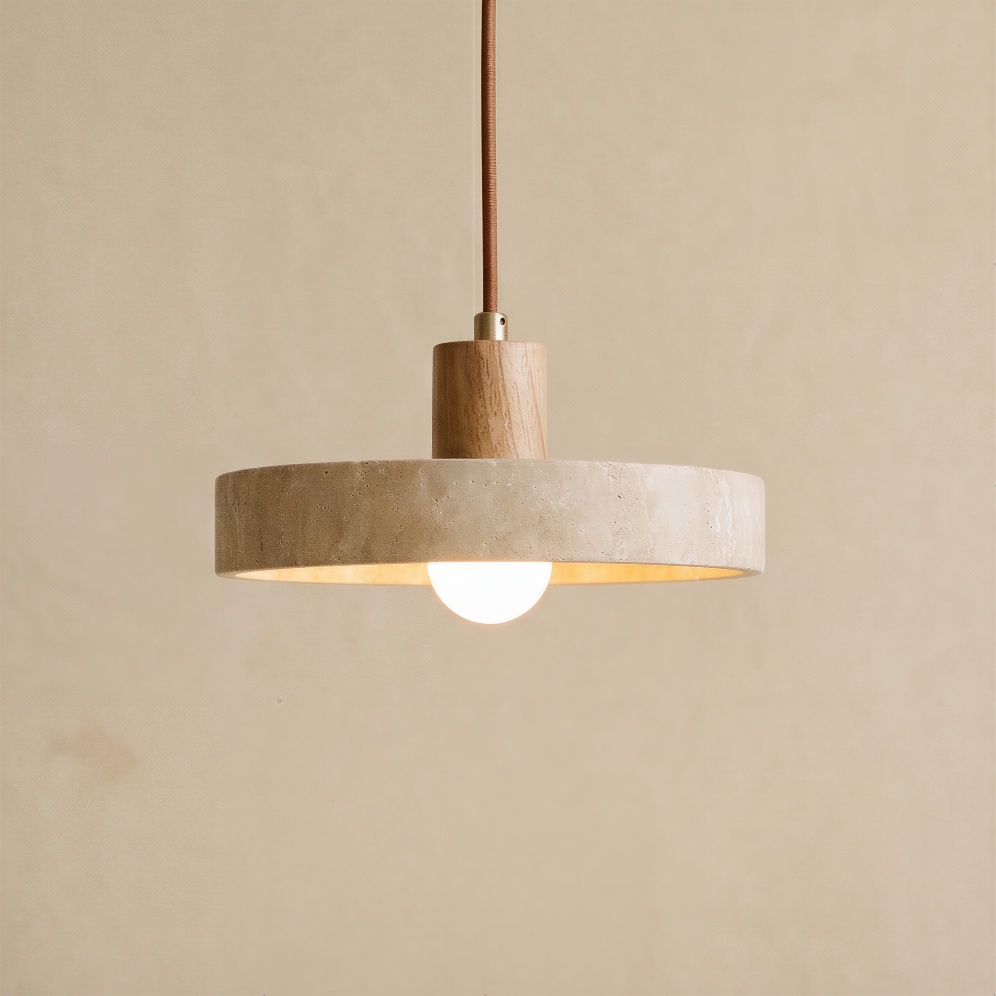 ishi travertine pendant light