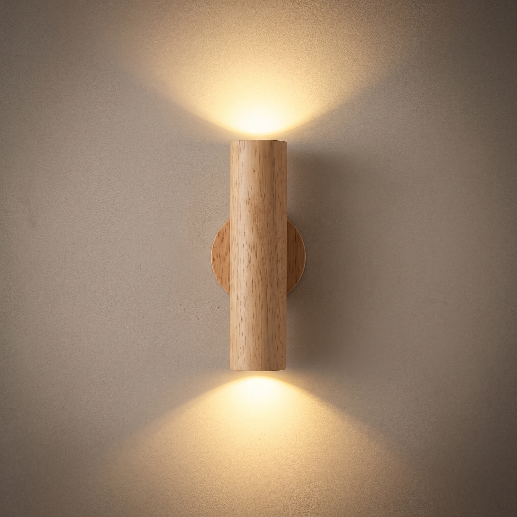 weir wall light in natural oak, studio hero