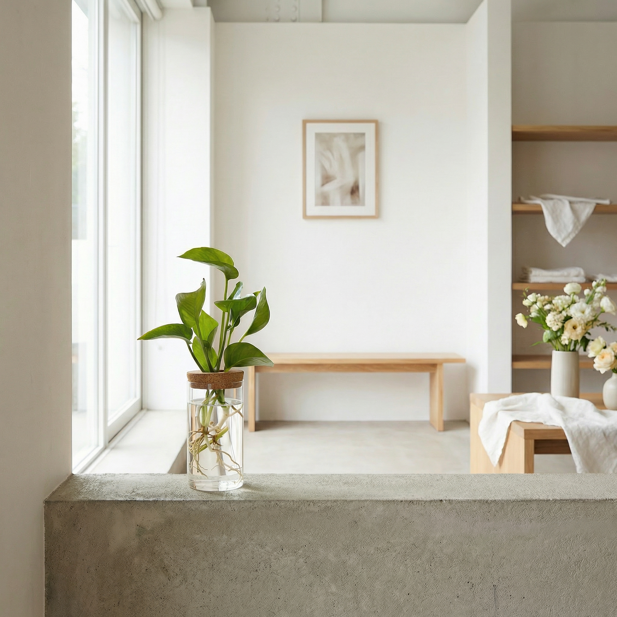 glass hydroponic set