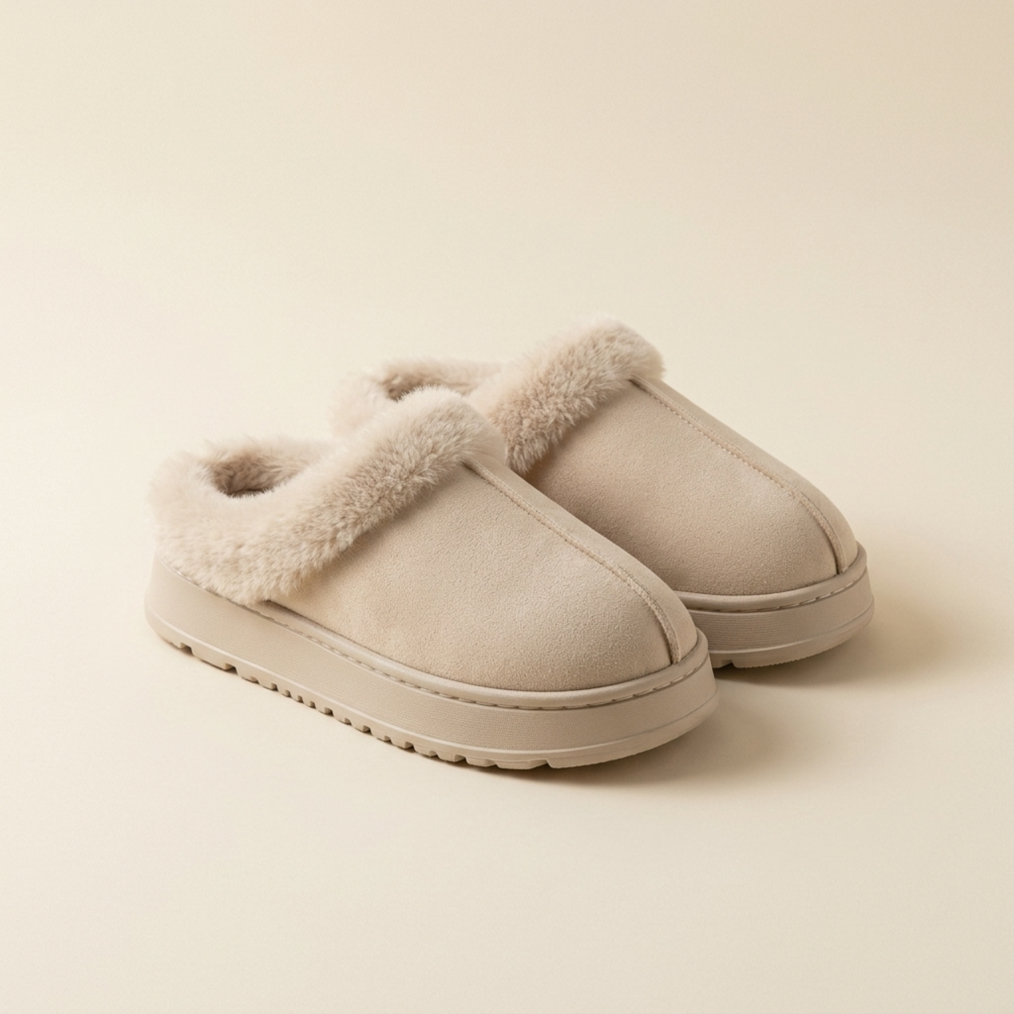 plush indoor slippers