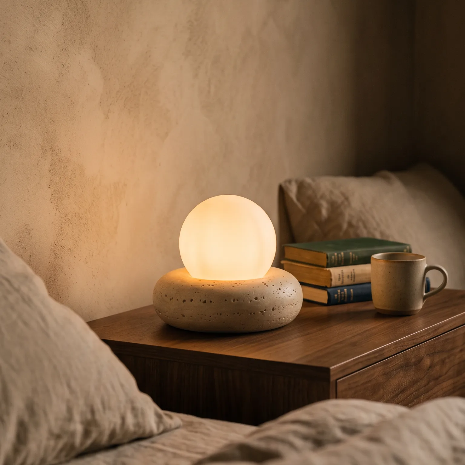oboro travertine lamp