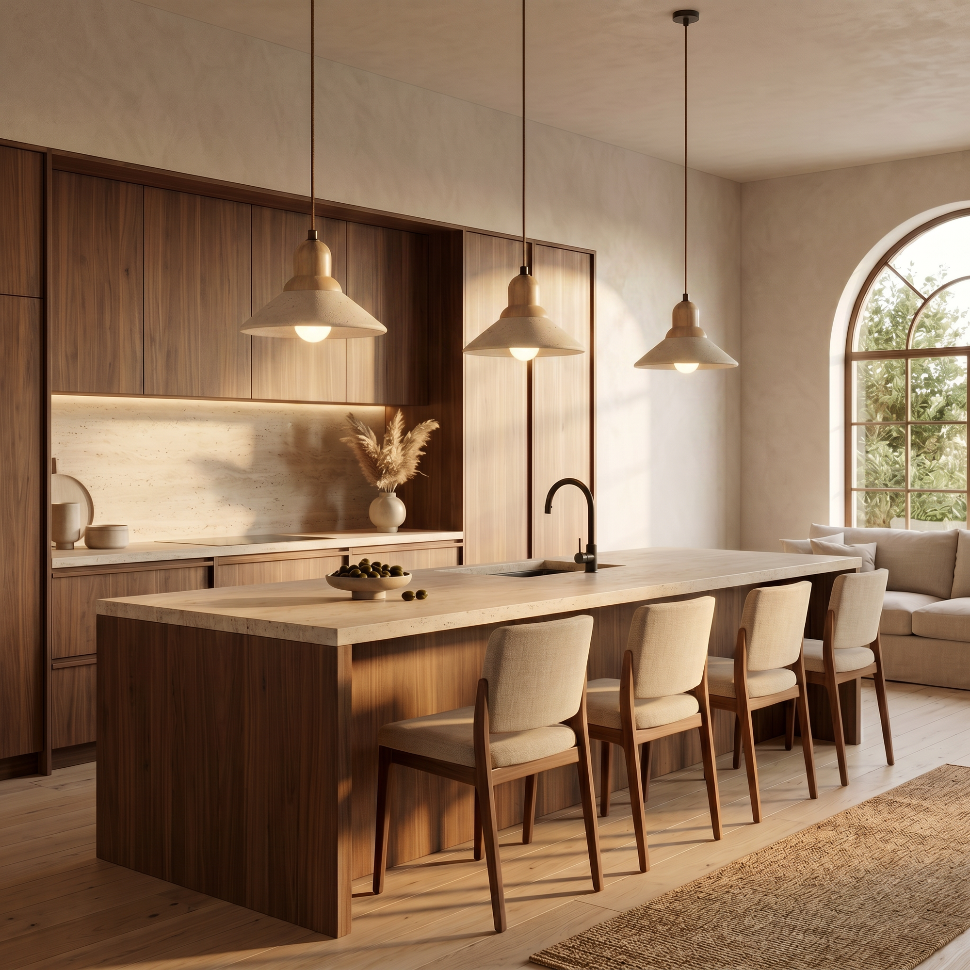 kasa travertine pendant light
