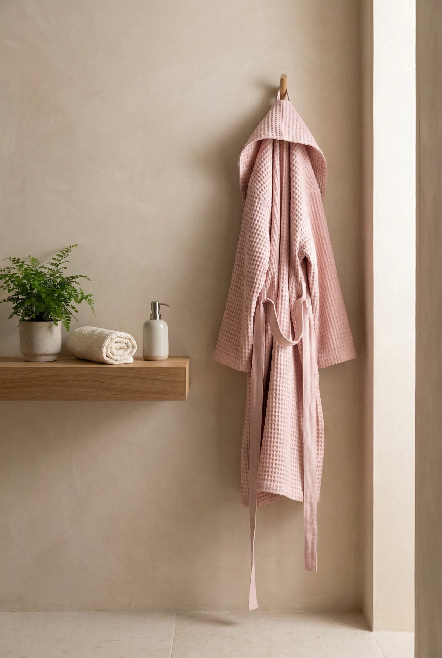 cotton waffle dressing gown