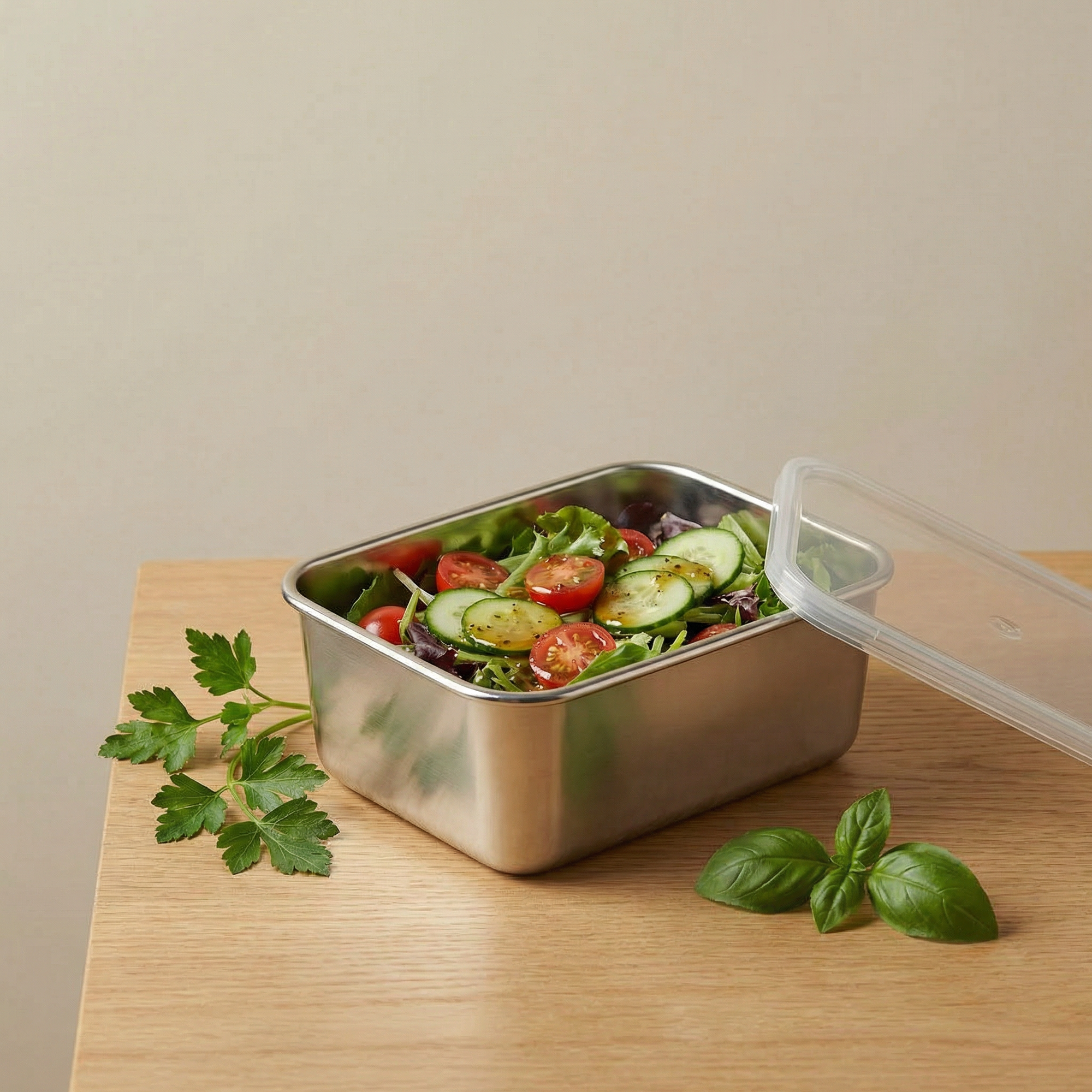 stainless steel meal prep set