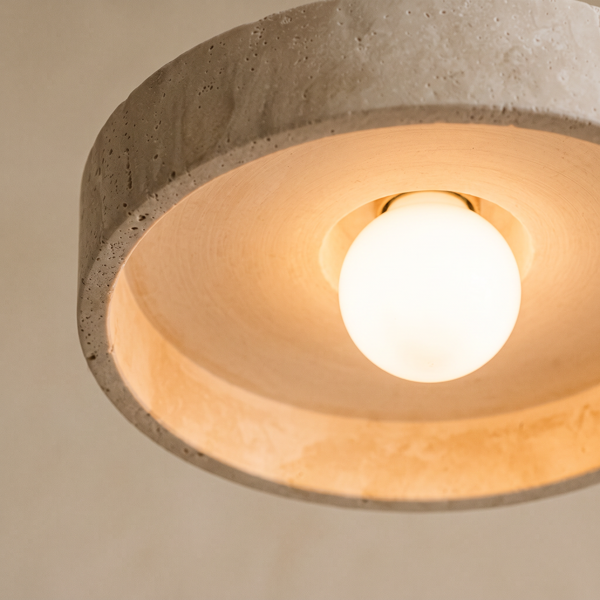 ishi travertine pendant light