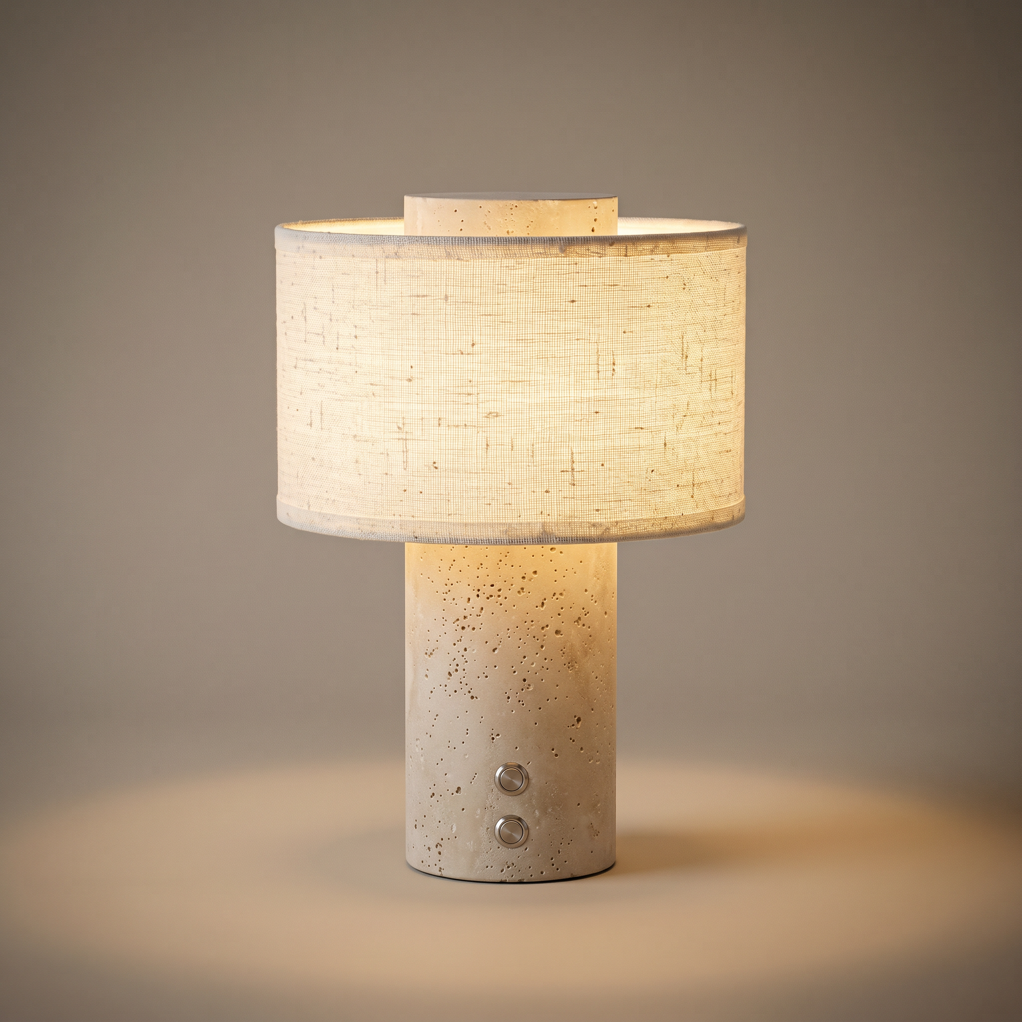obi travertine lamp