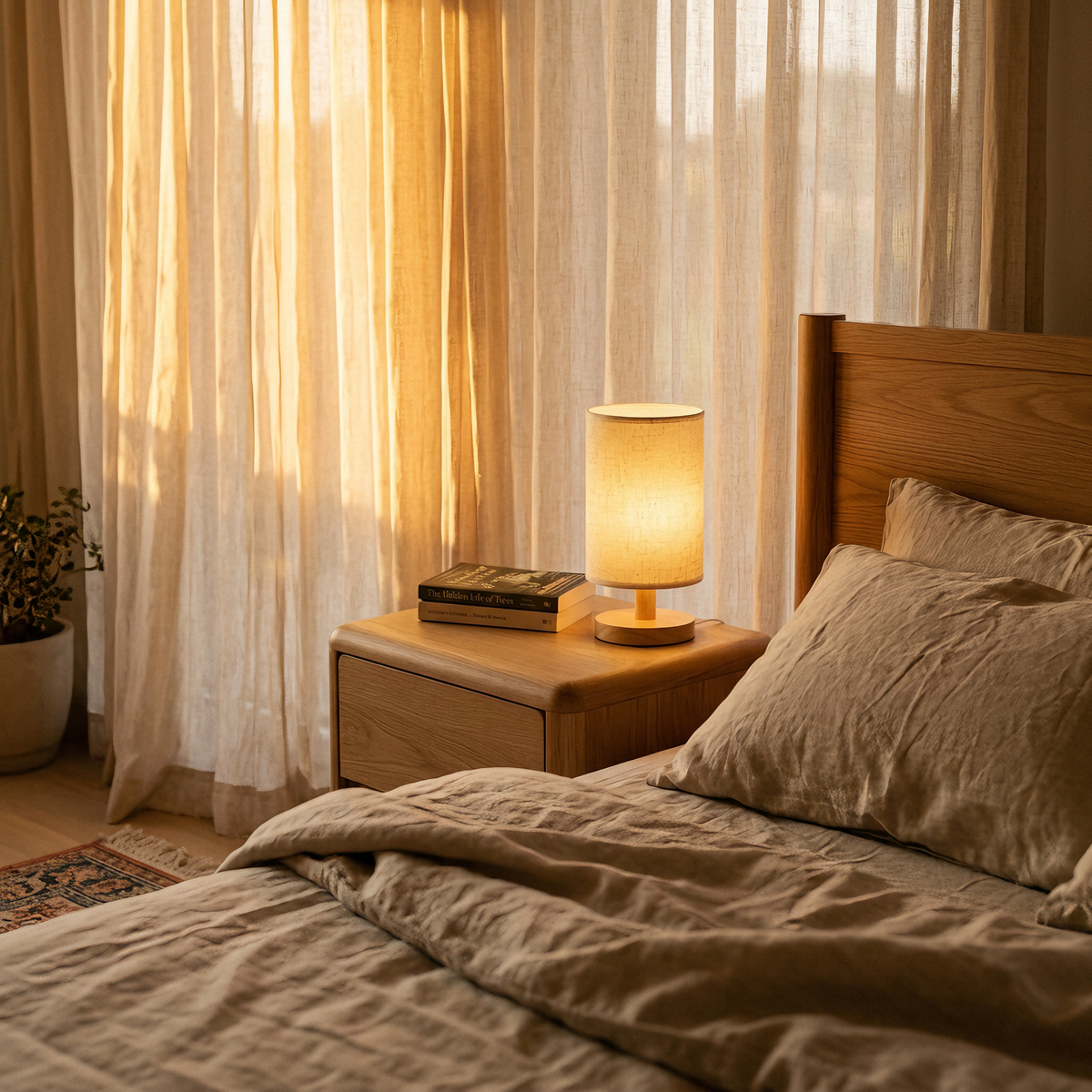 brook table lamp on bedside table
