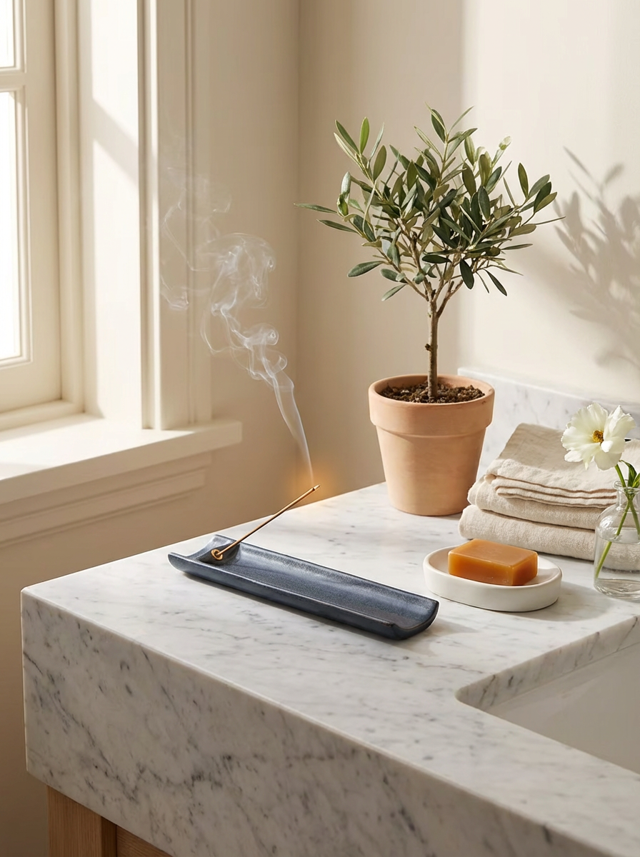 ceramic bamboo incense tray