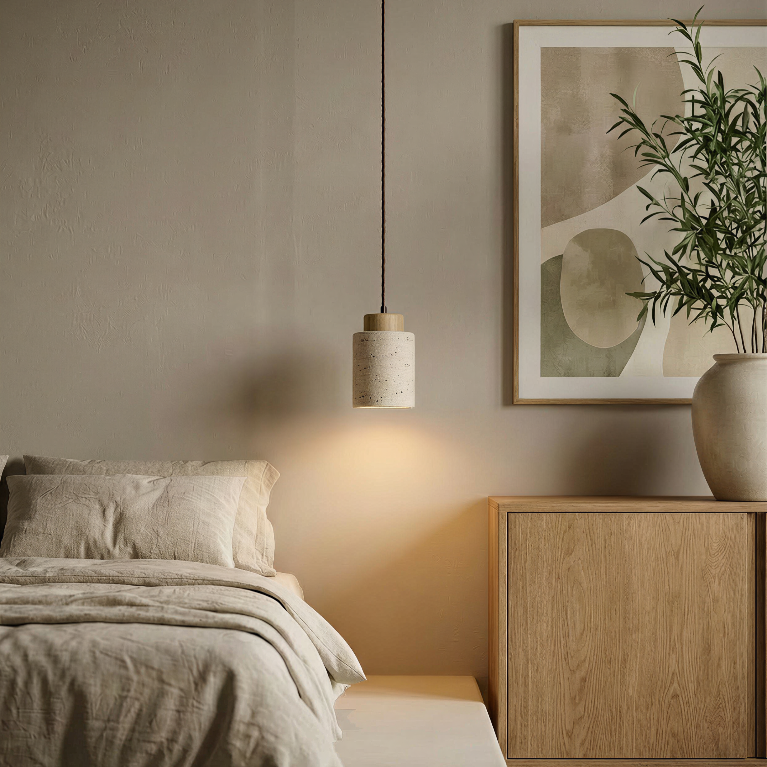 travertine pendant light
