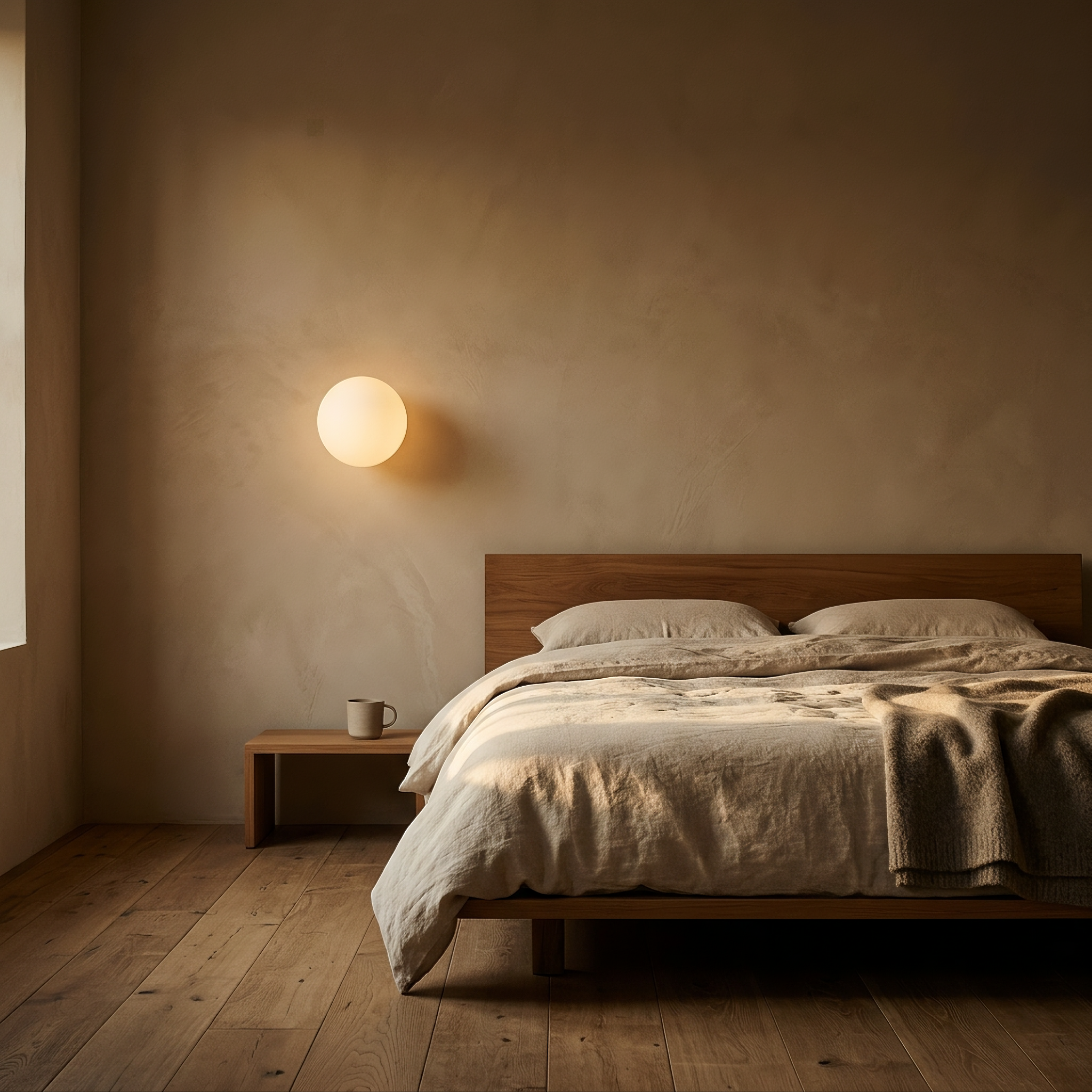 holm wall light in bedroom