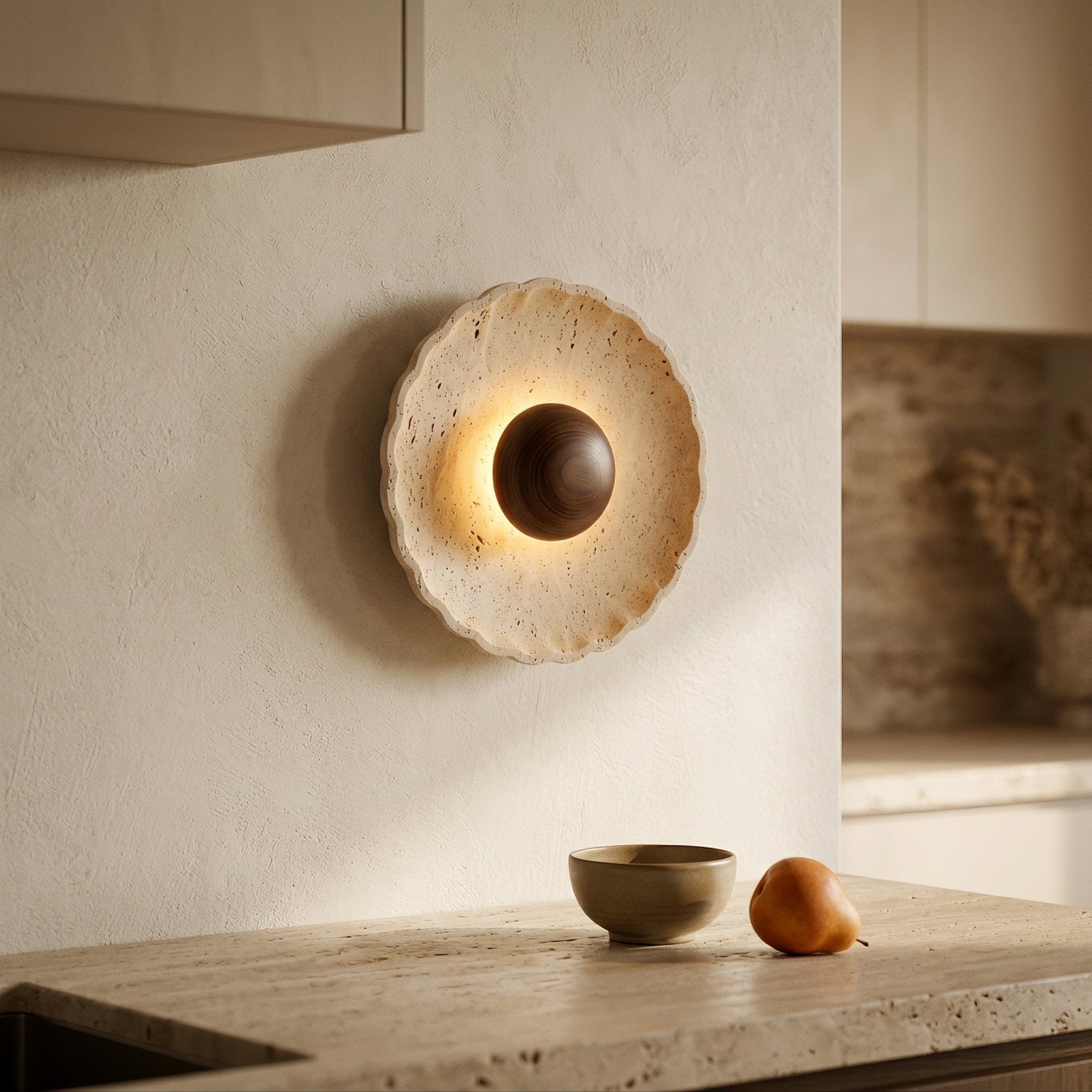 marl wall light in a kitchen setting