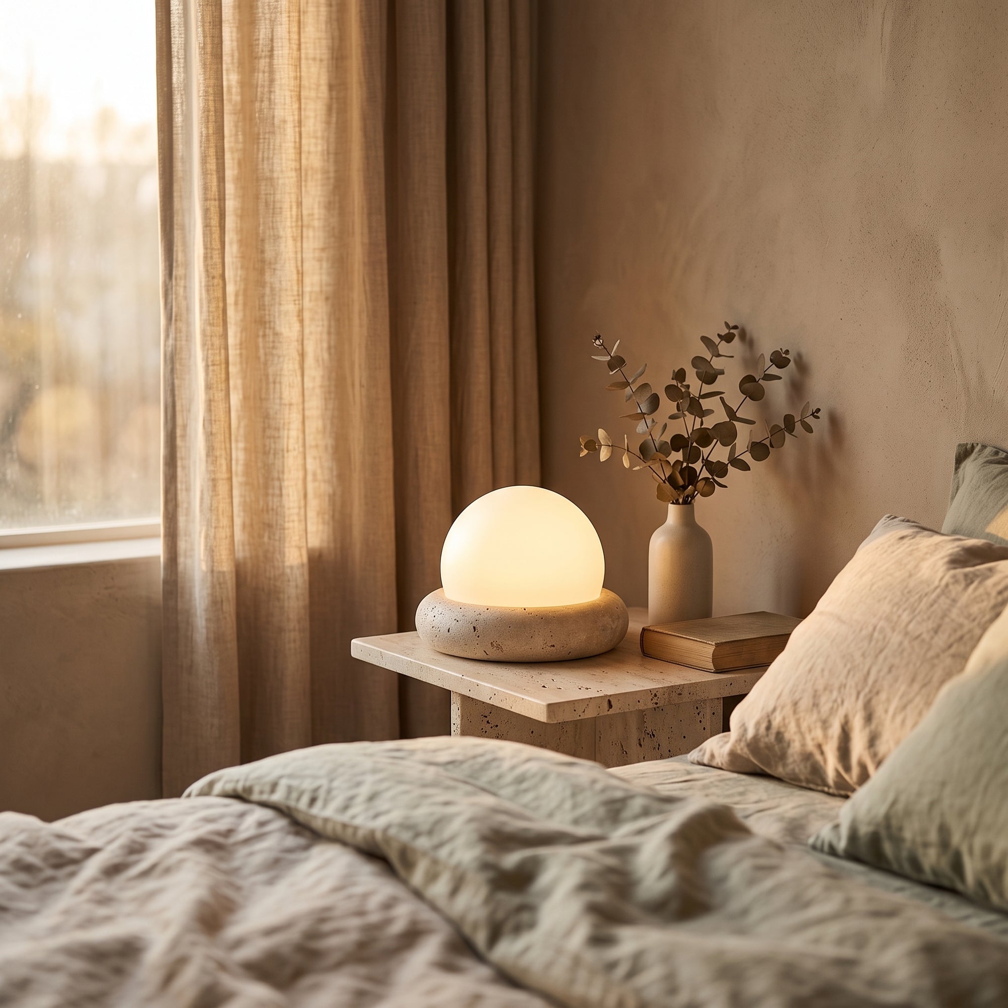 oboro travertine lamp