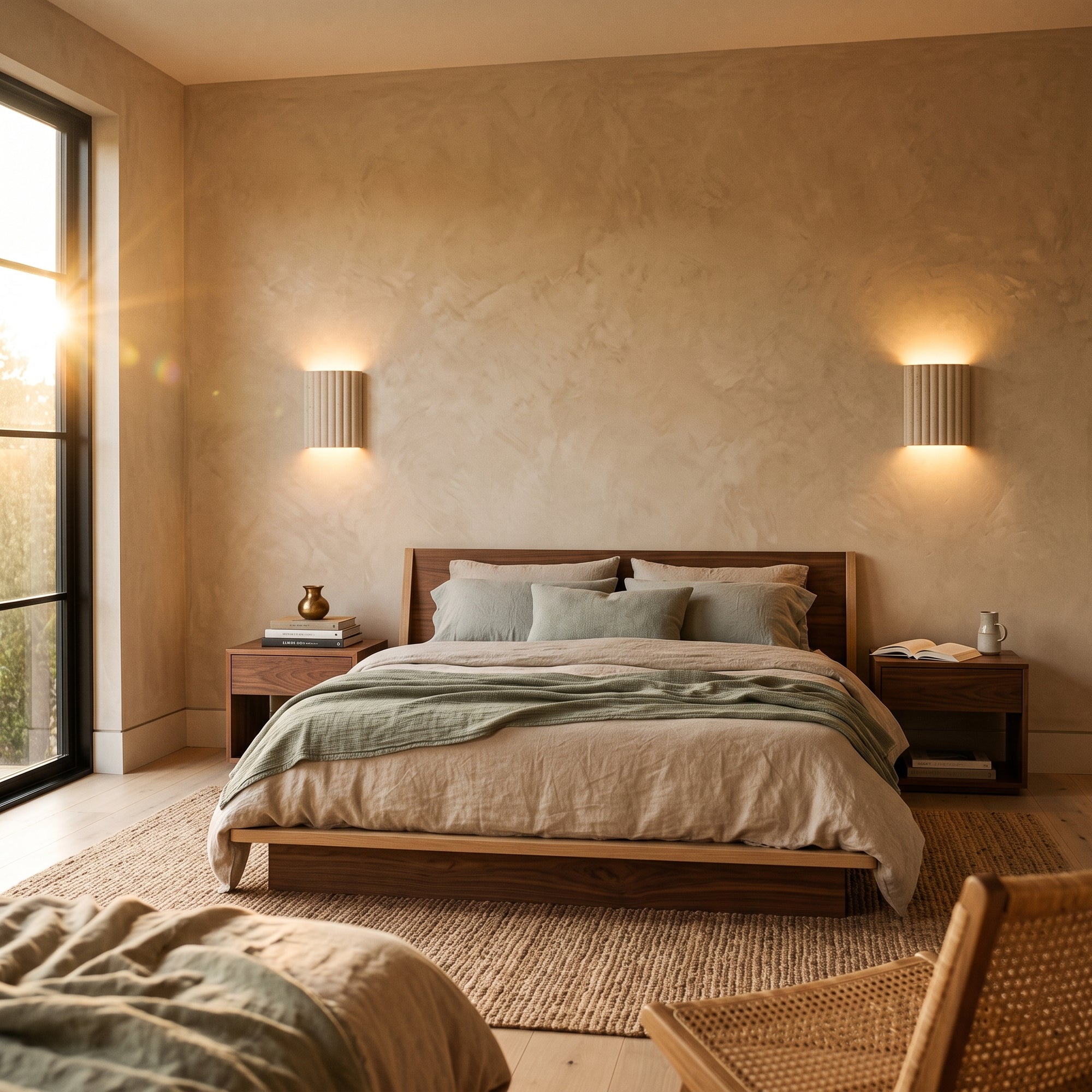 holt travertine wall light