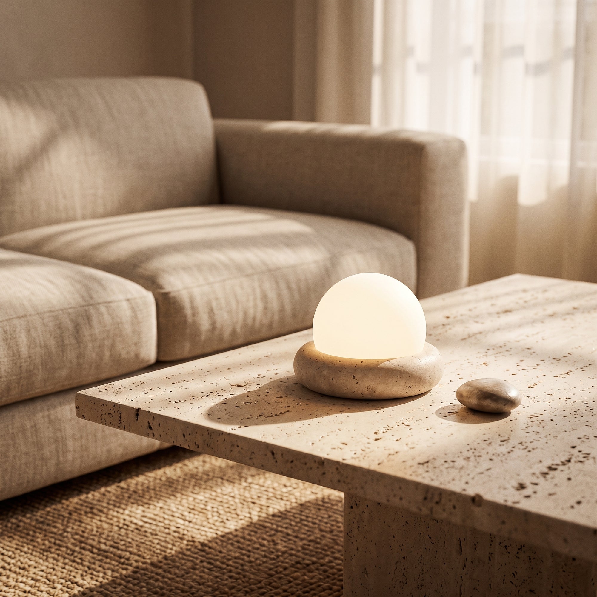 oboro travertine lamp
