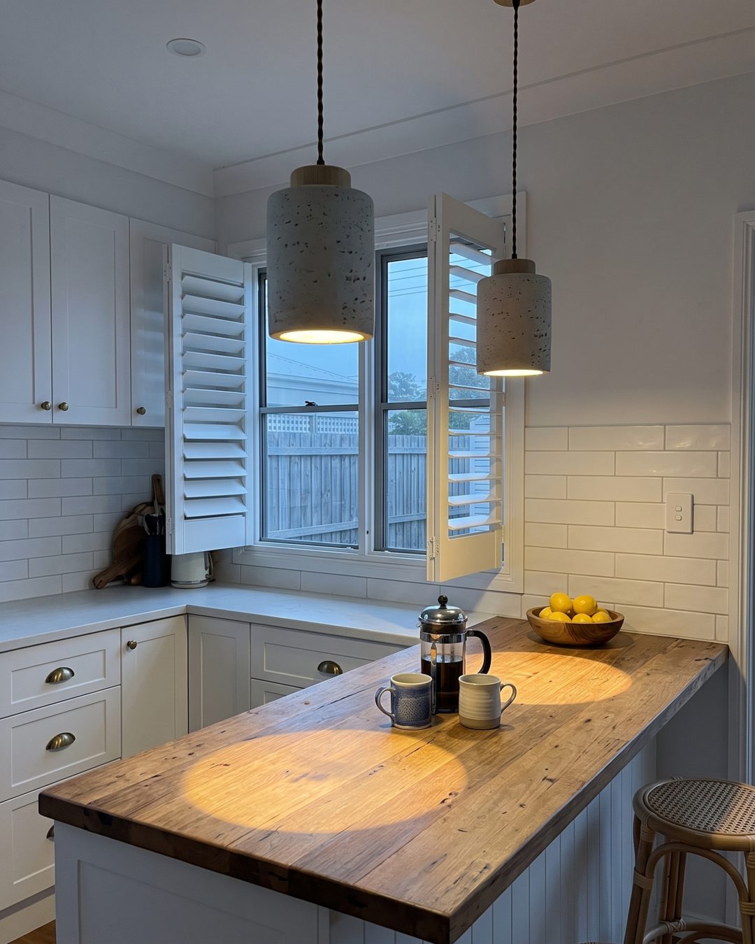 travertine pendant light