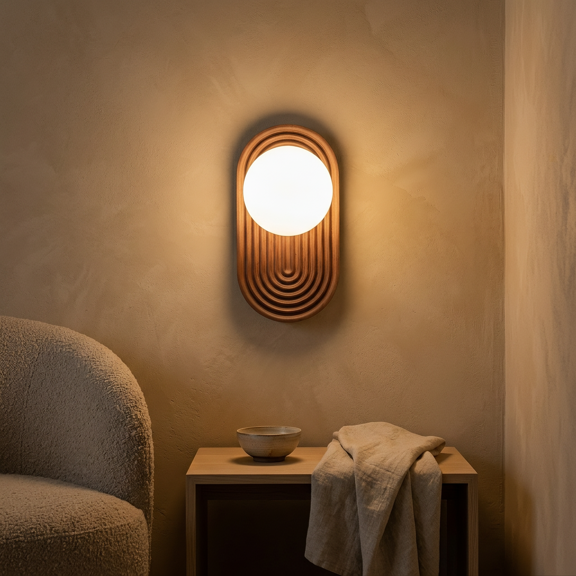 uzu wall light in a living room