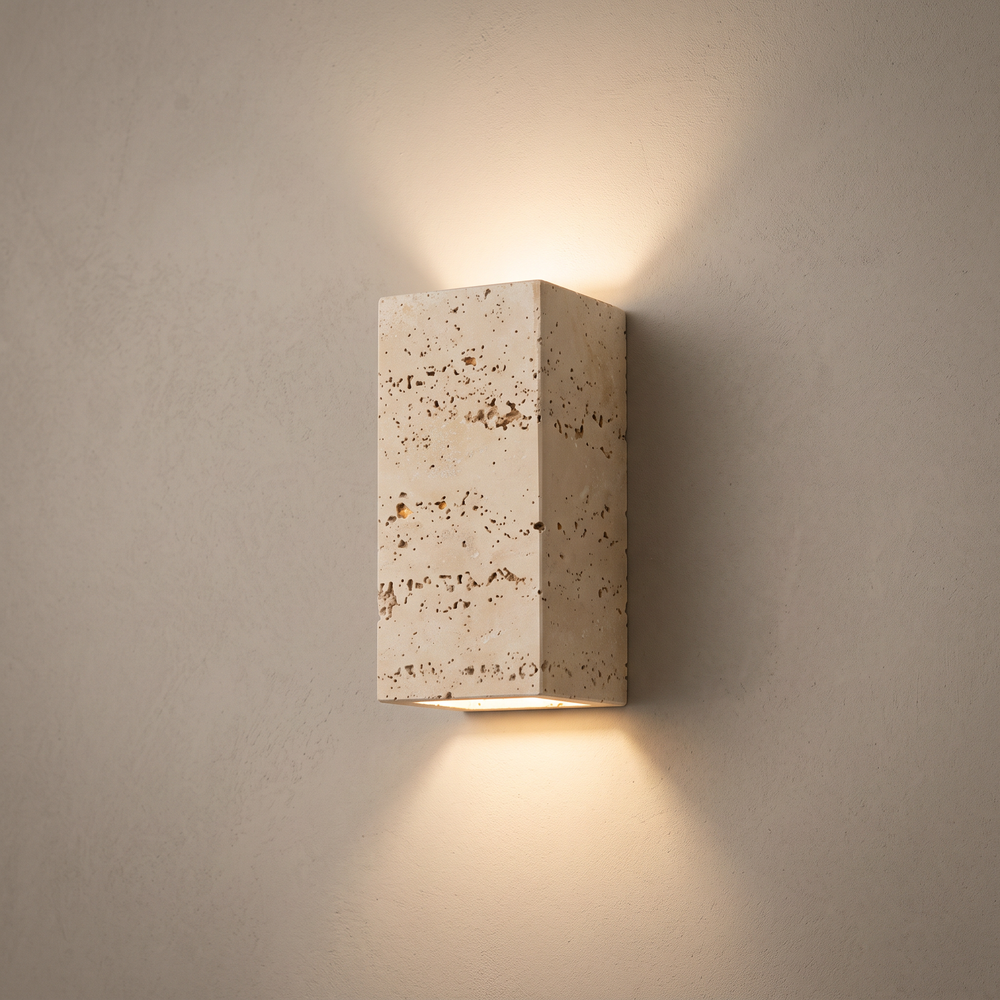 tor travertine wall light