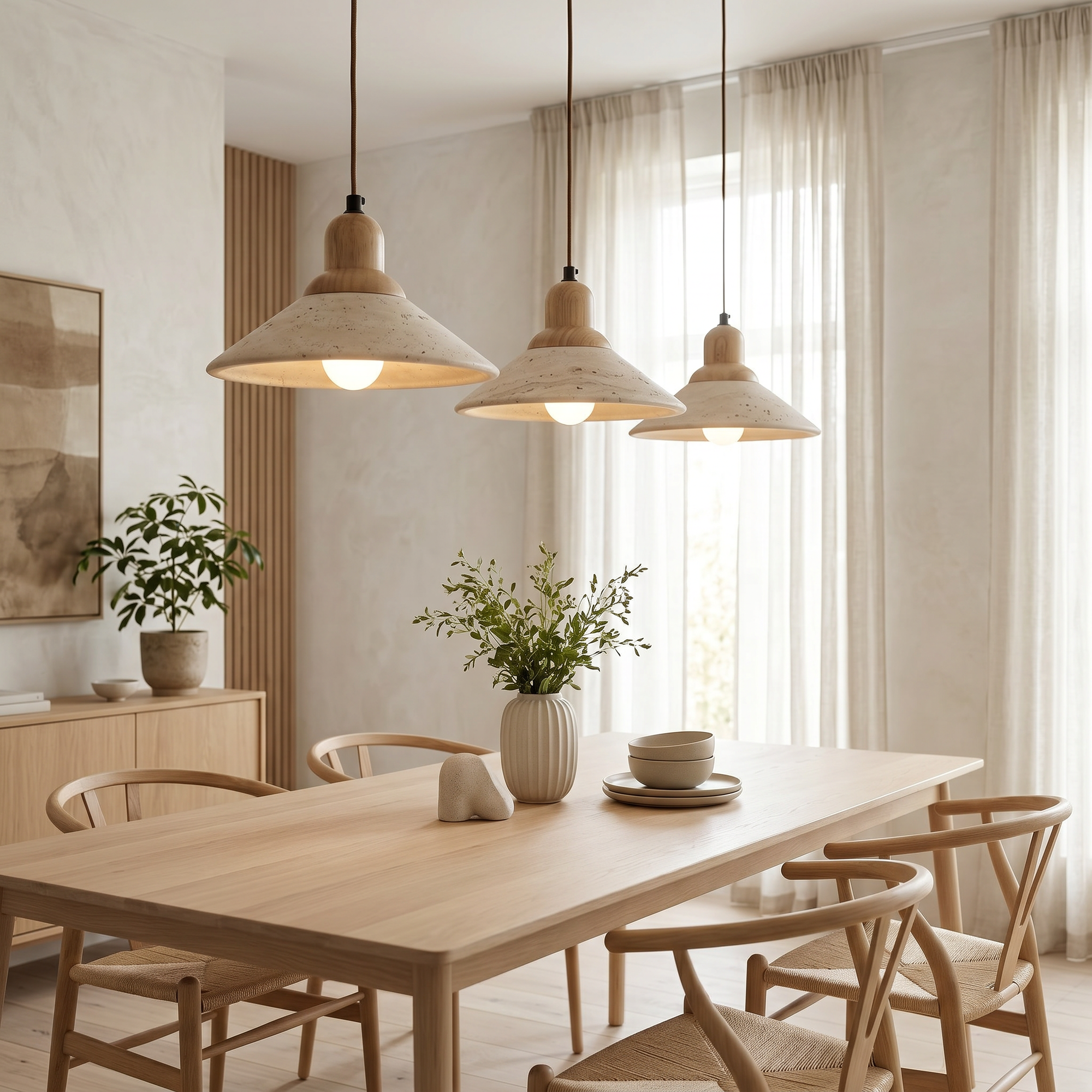 kasa travertine pendant light