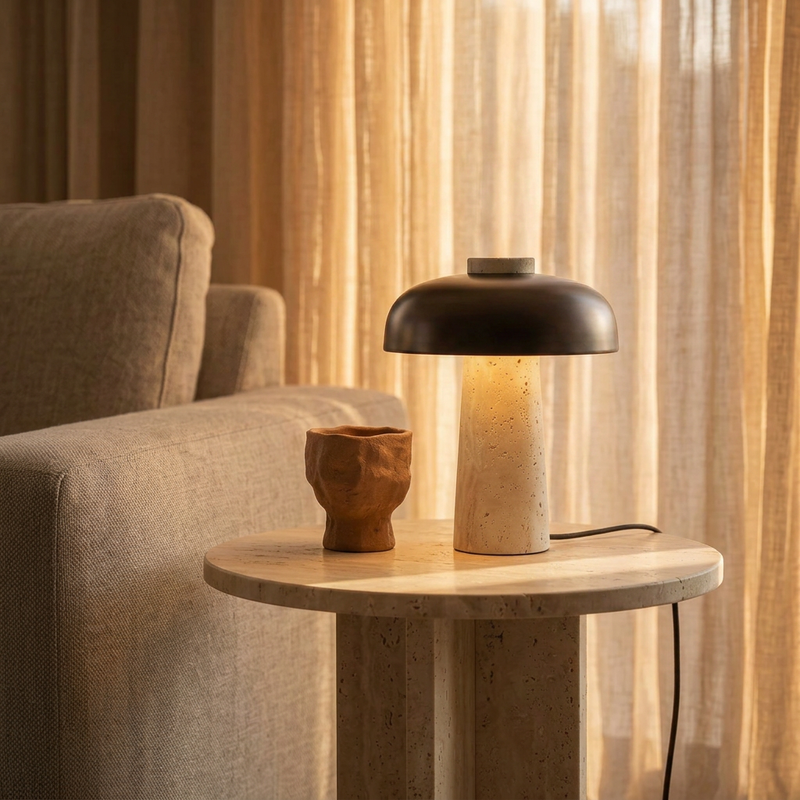 tor travertine lamp