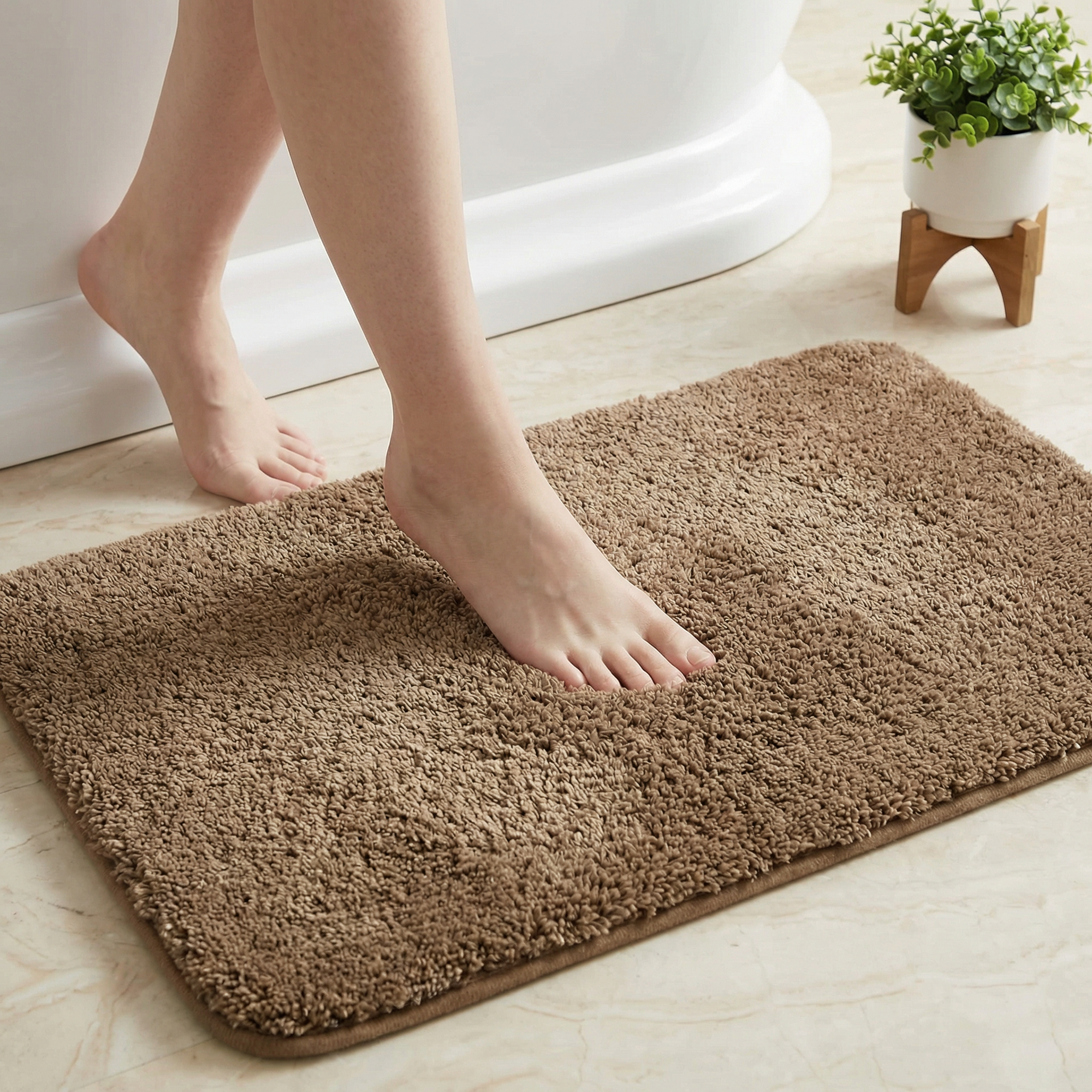 Memory foam quick dry bath mat