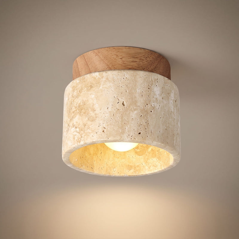 ridge ceiling light in natural oak, studio hero shot