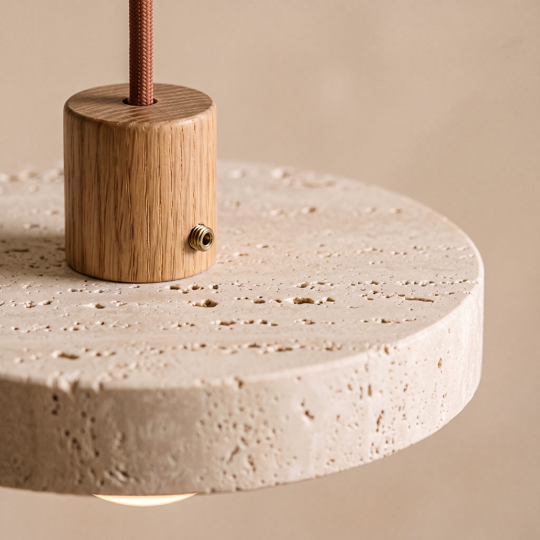 ishi travertine pendant light