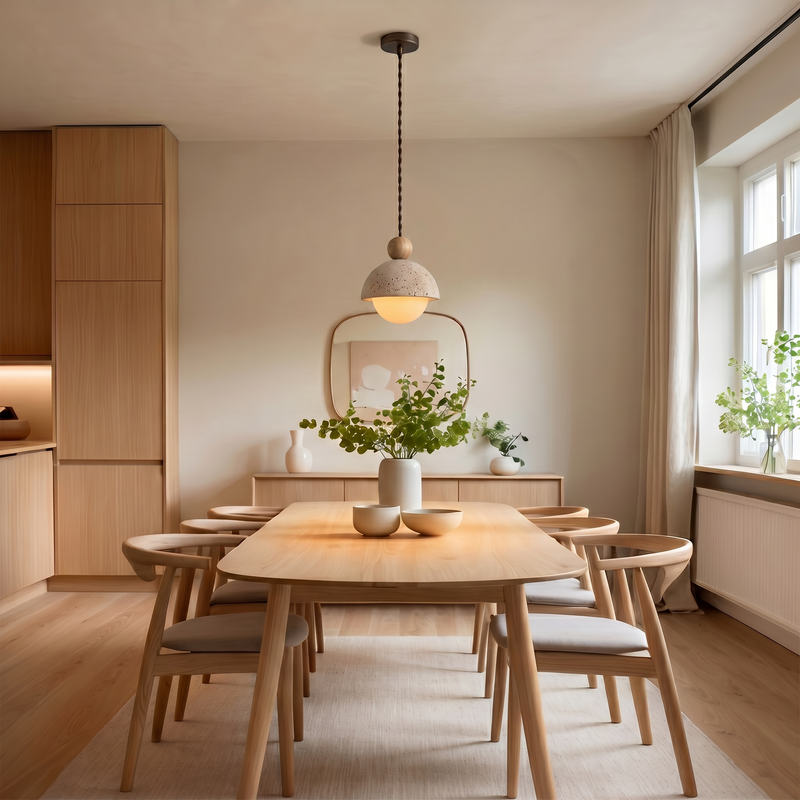 kura travertine pendant light
