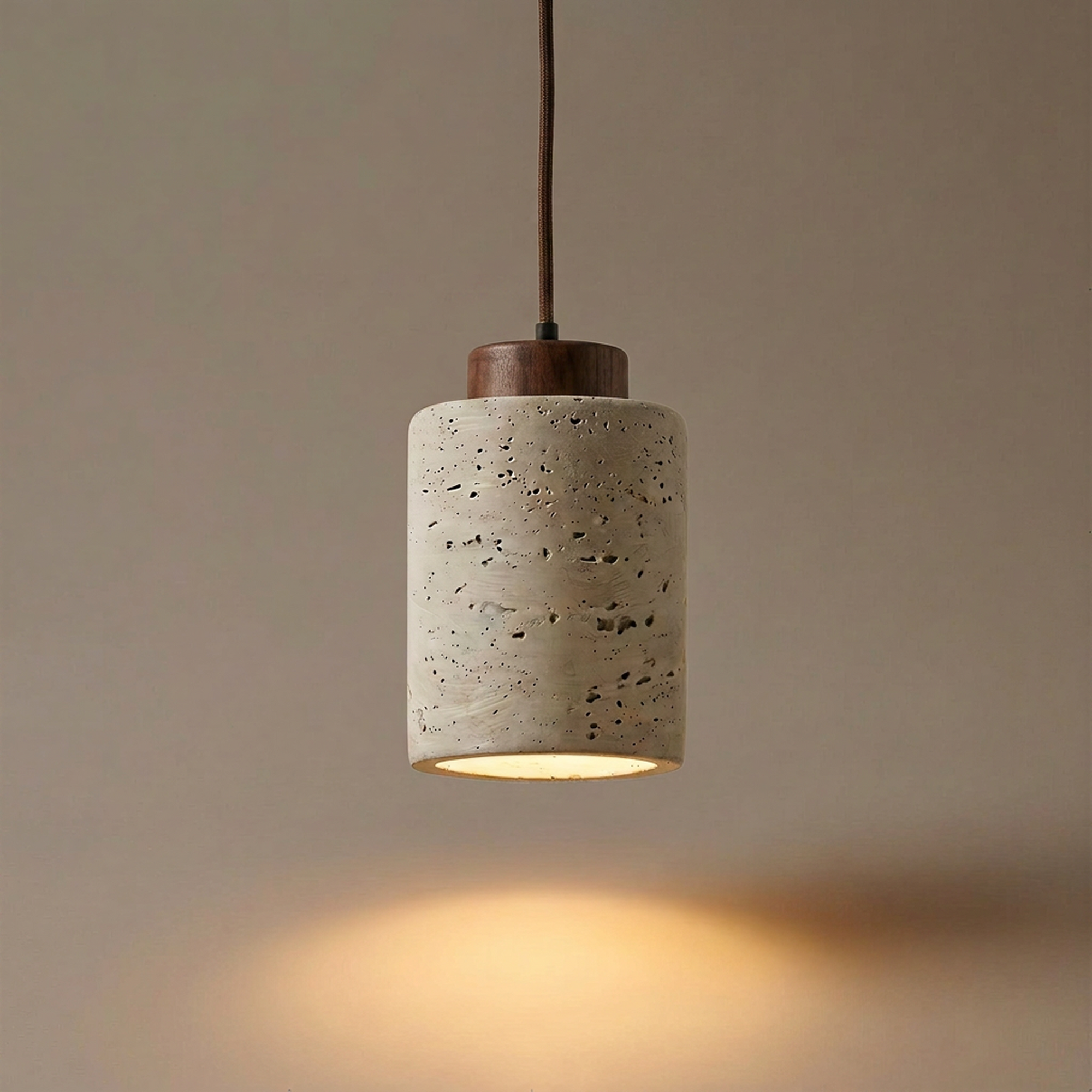 travertine pendant light