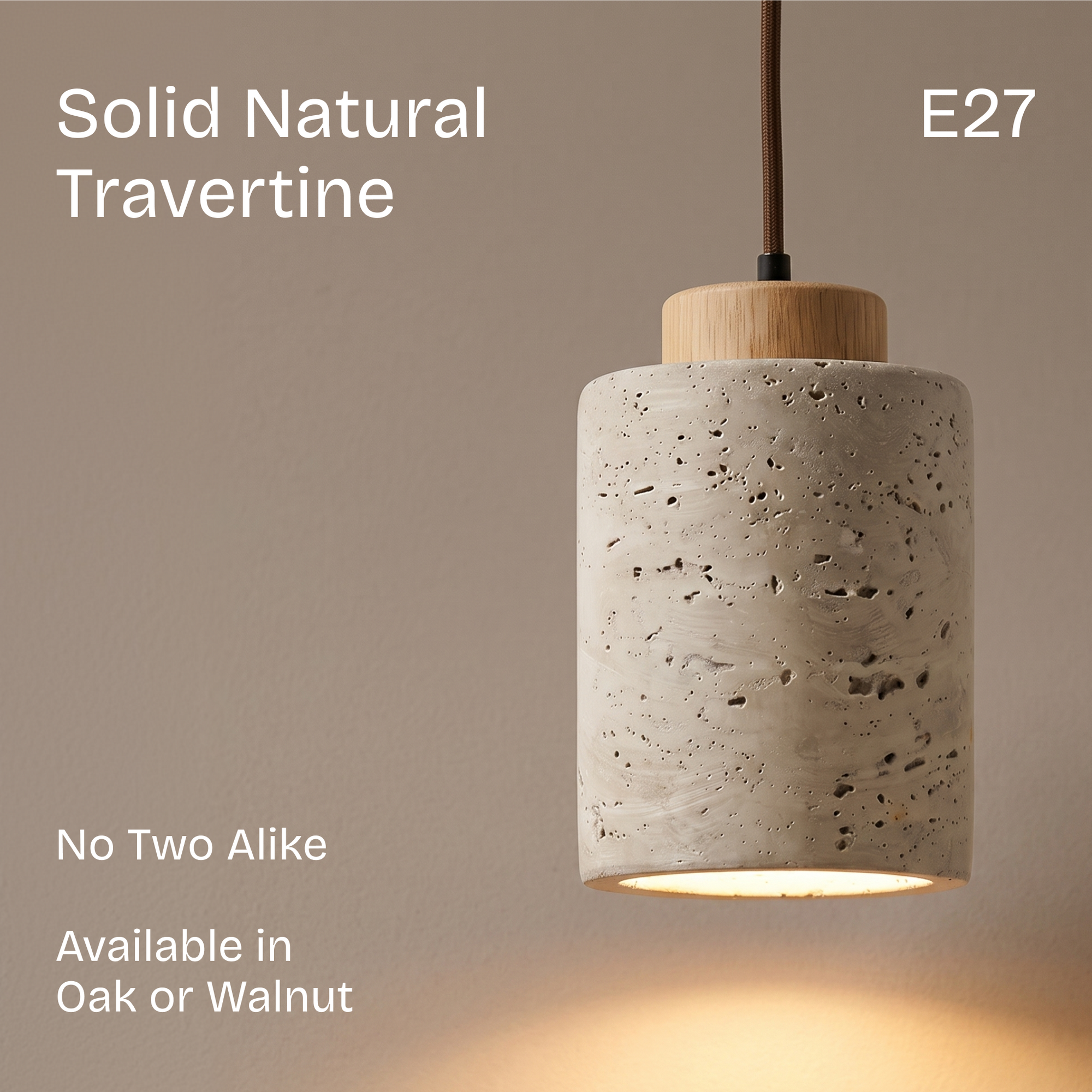 travertine pendant light