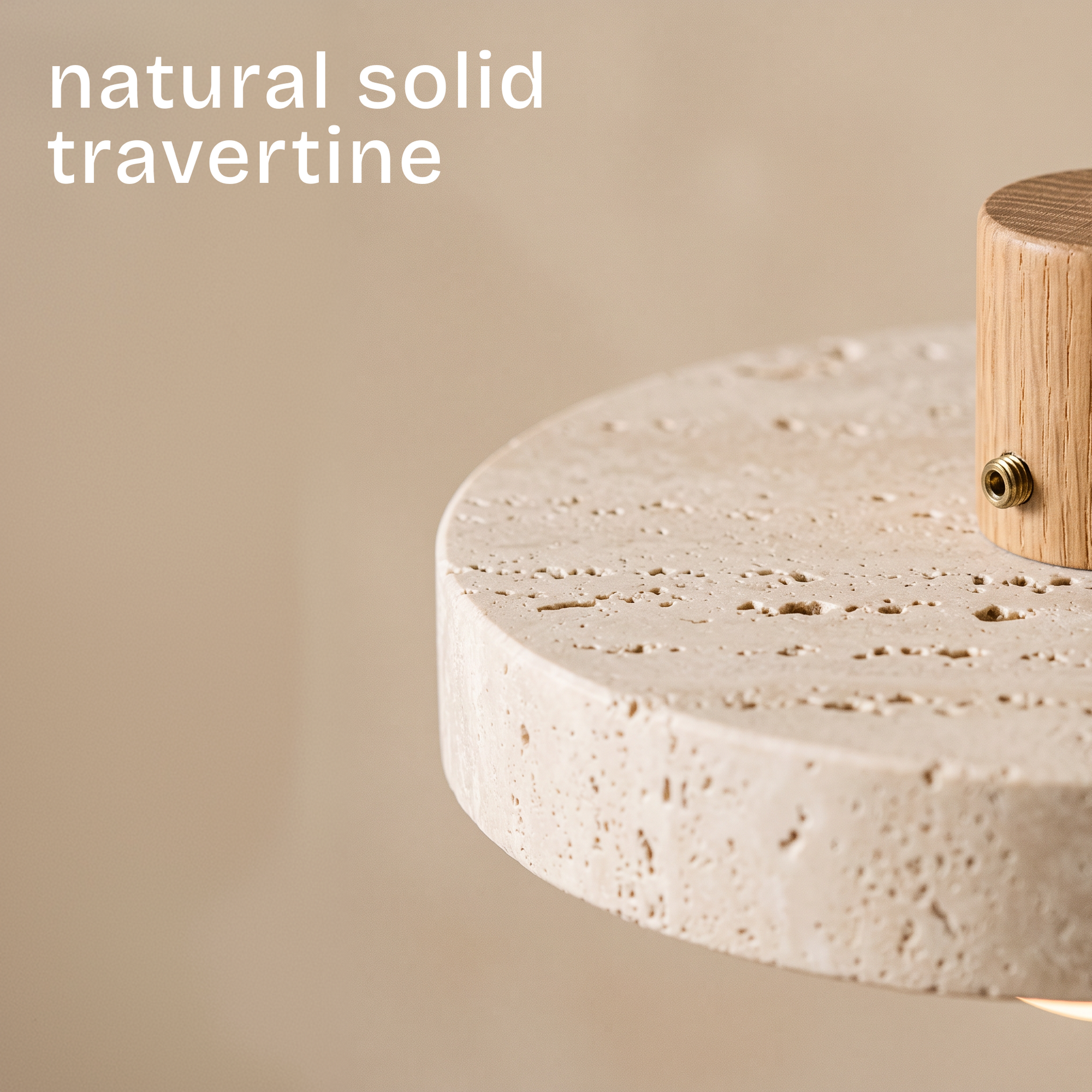 ishi travertine pendant light