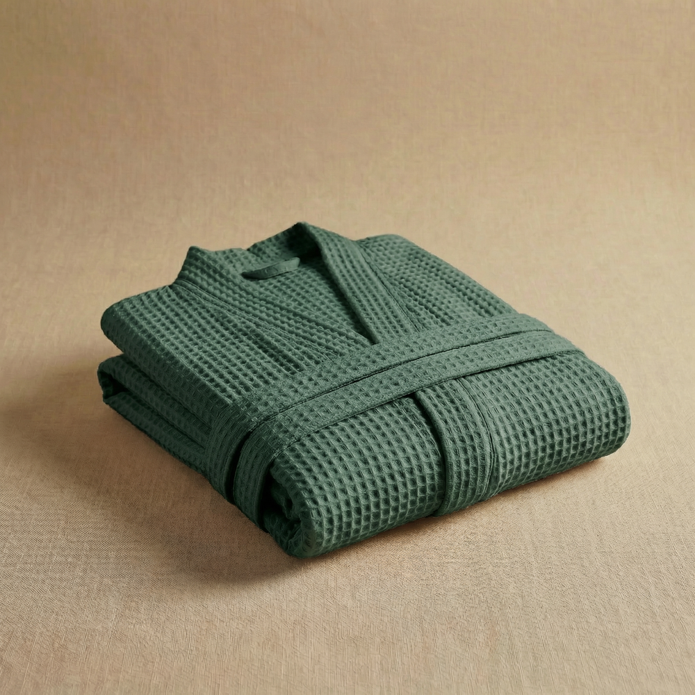 cotton waffle dressing gown